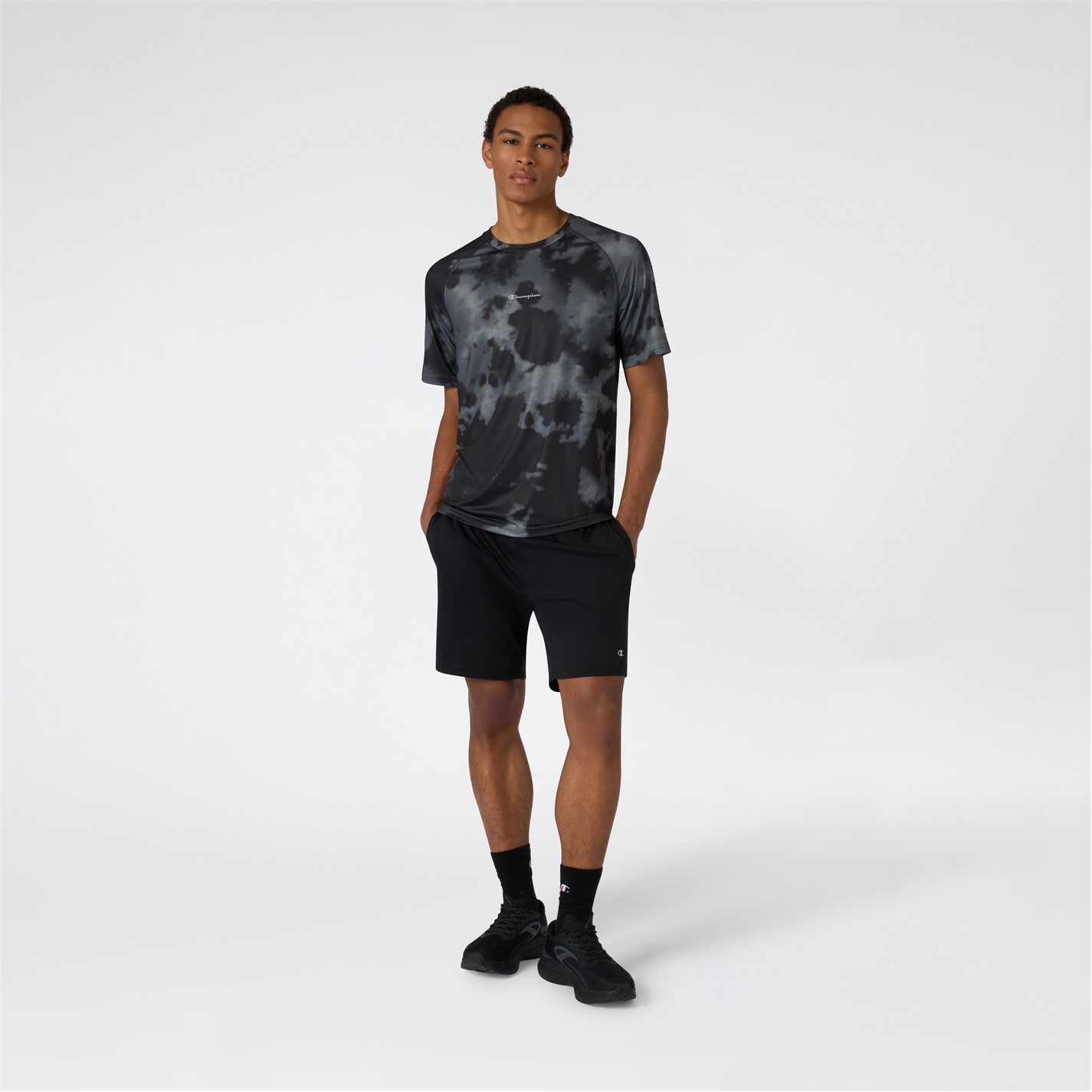Champion Black 207327 Men's Short Sleeve Performance Gym Top - 5