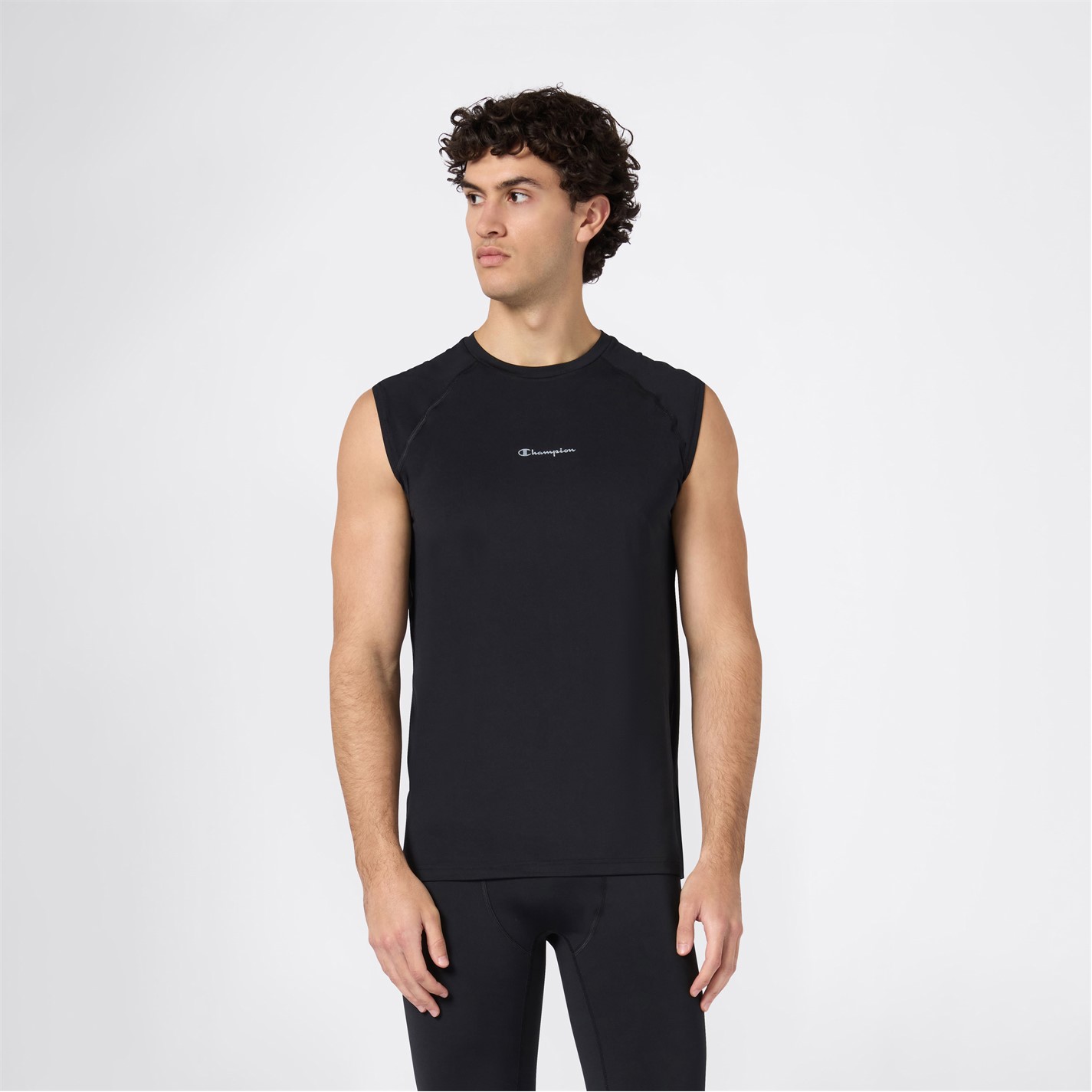 Champion Black 2276440 Men's Short Sleeve Performance Gym Top - 2