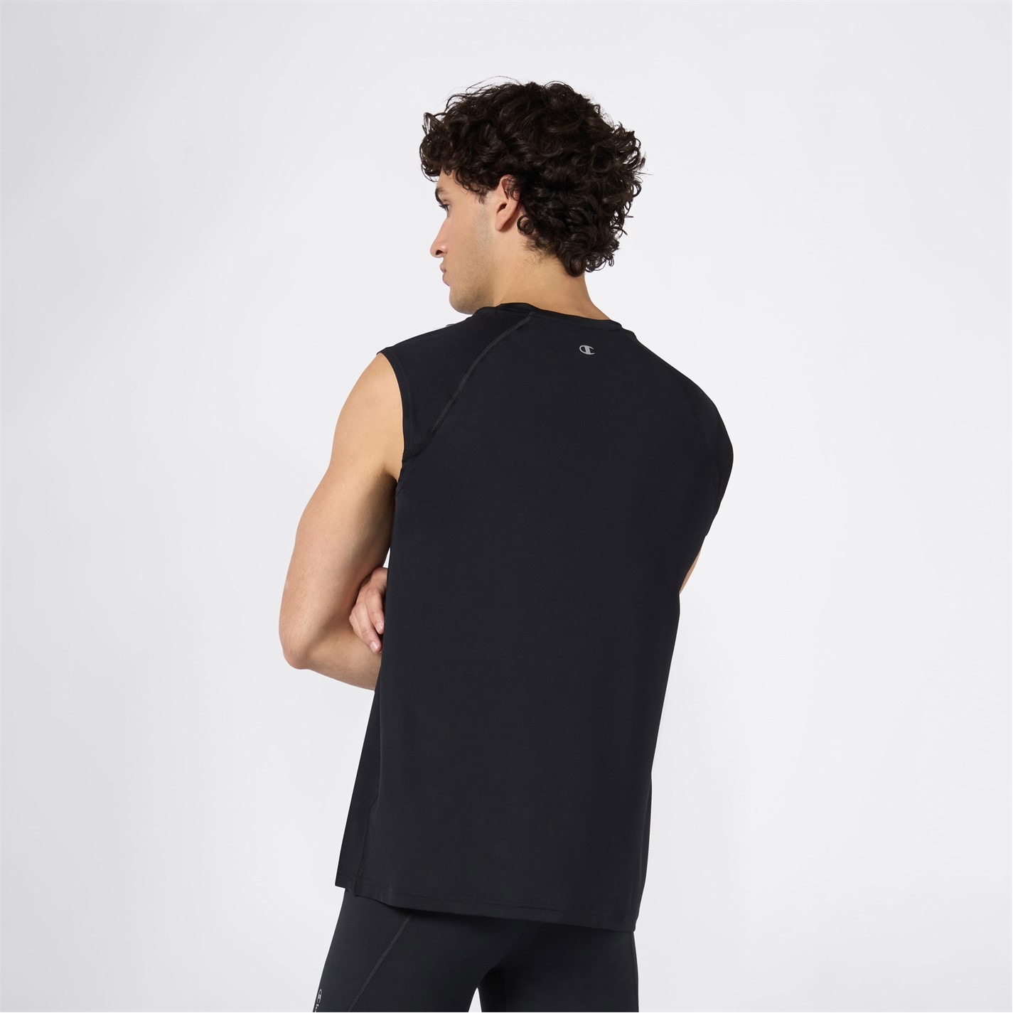 Champion Black 2276440 Men's Short Sleeve Performance Gym Top - 3