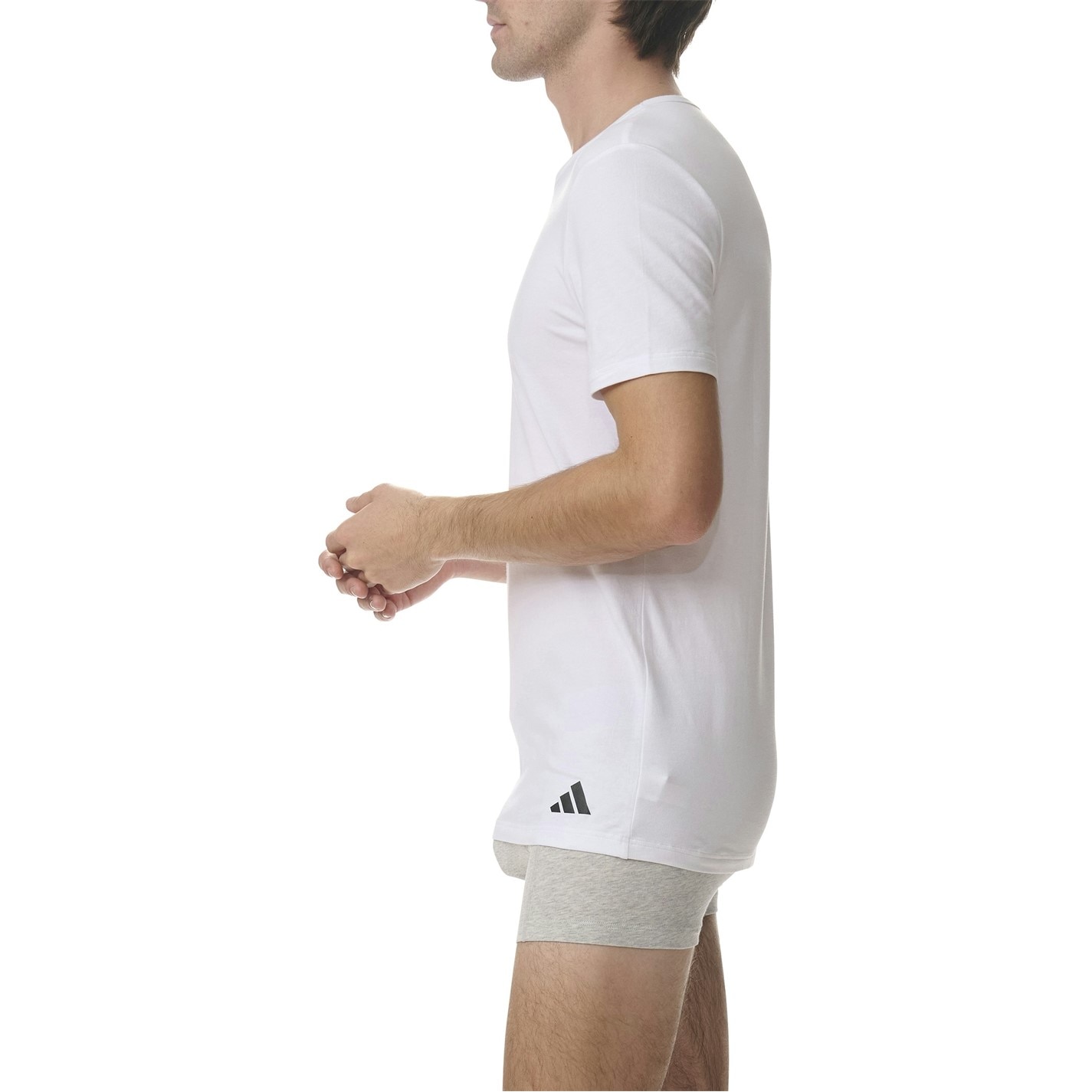 adidas White 9132741 Mens Short Sleeve Performance 2 Pack Gym Top - 4