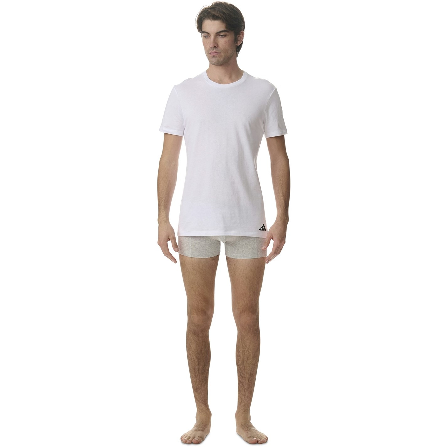 adidas White 7357503 Mens Short Sleeve Performance 3 Pack Gym Top - 2