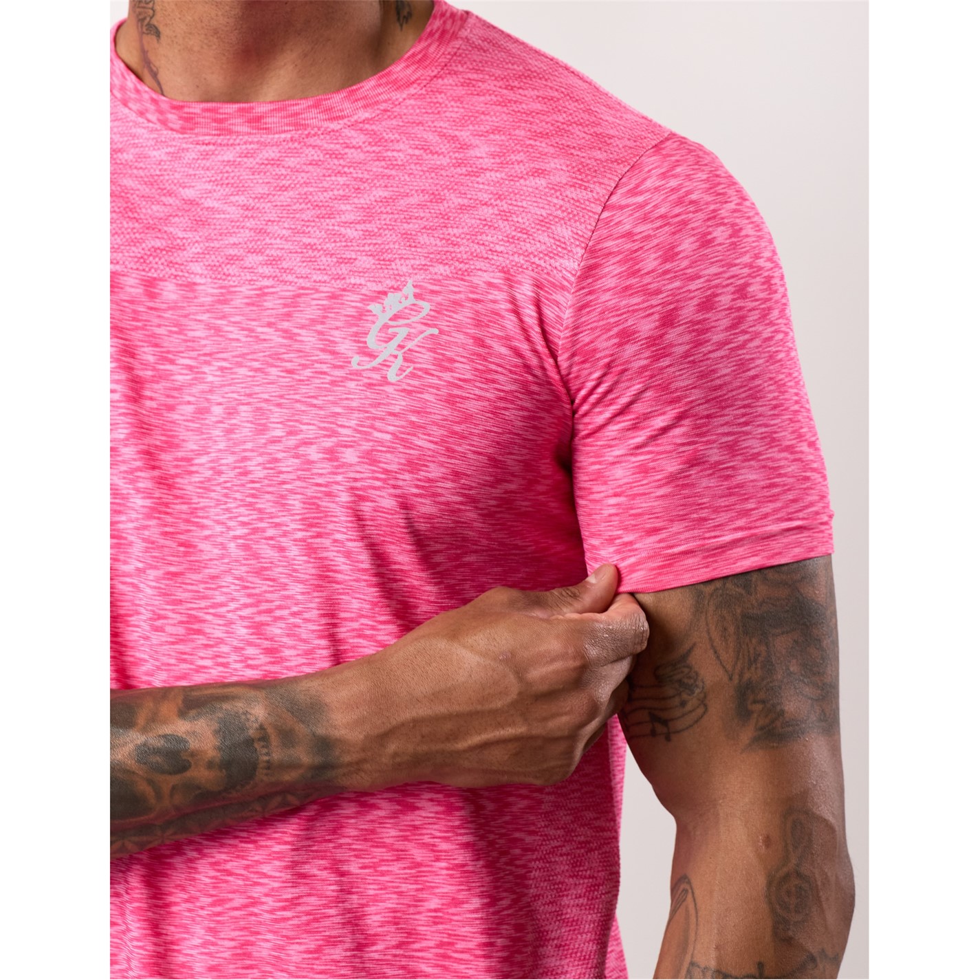 Gym King Hot Pink 1500235 Mens Energy Short-Sleeve Performance Gym Top - 3