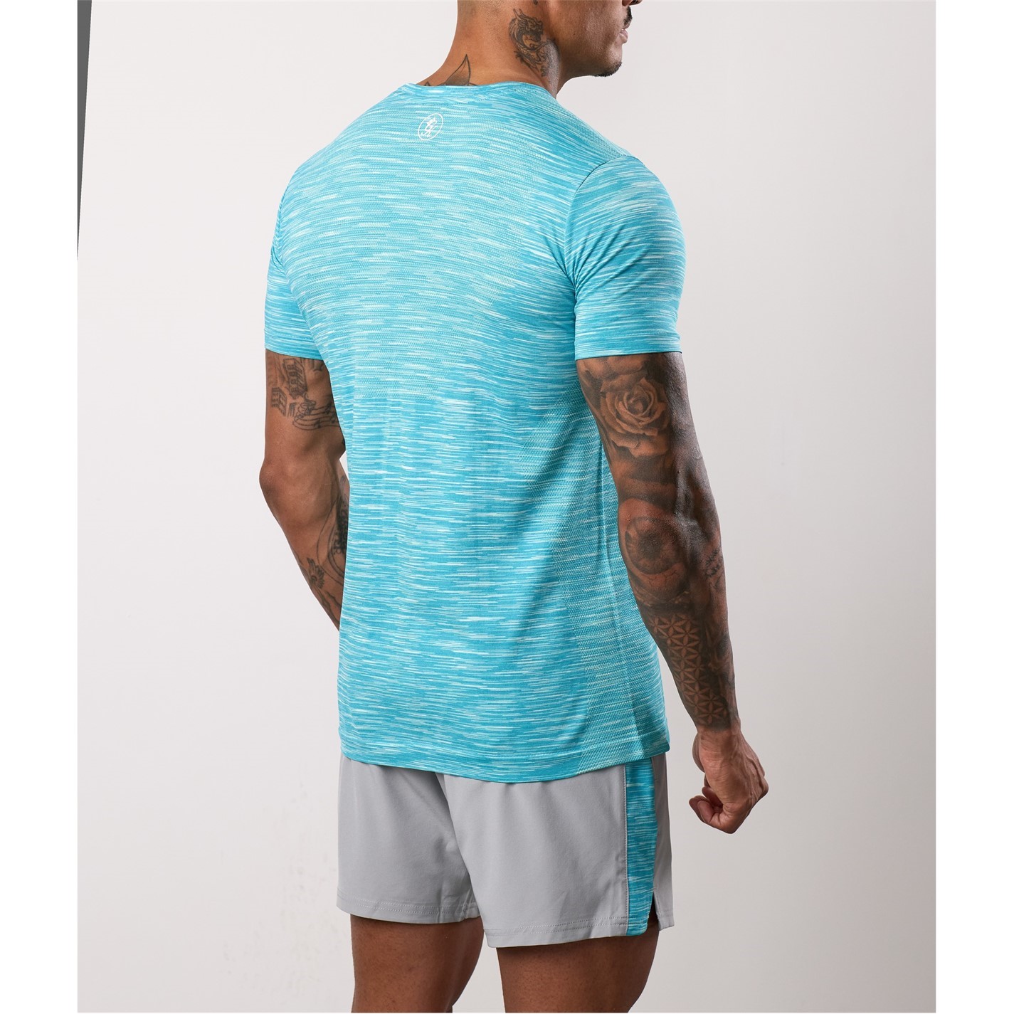 Gym King Ocean Blue 4053913 Mens Energy Short-Sleeve Performance Gym Top - 2