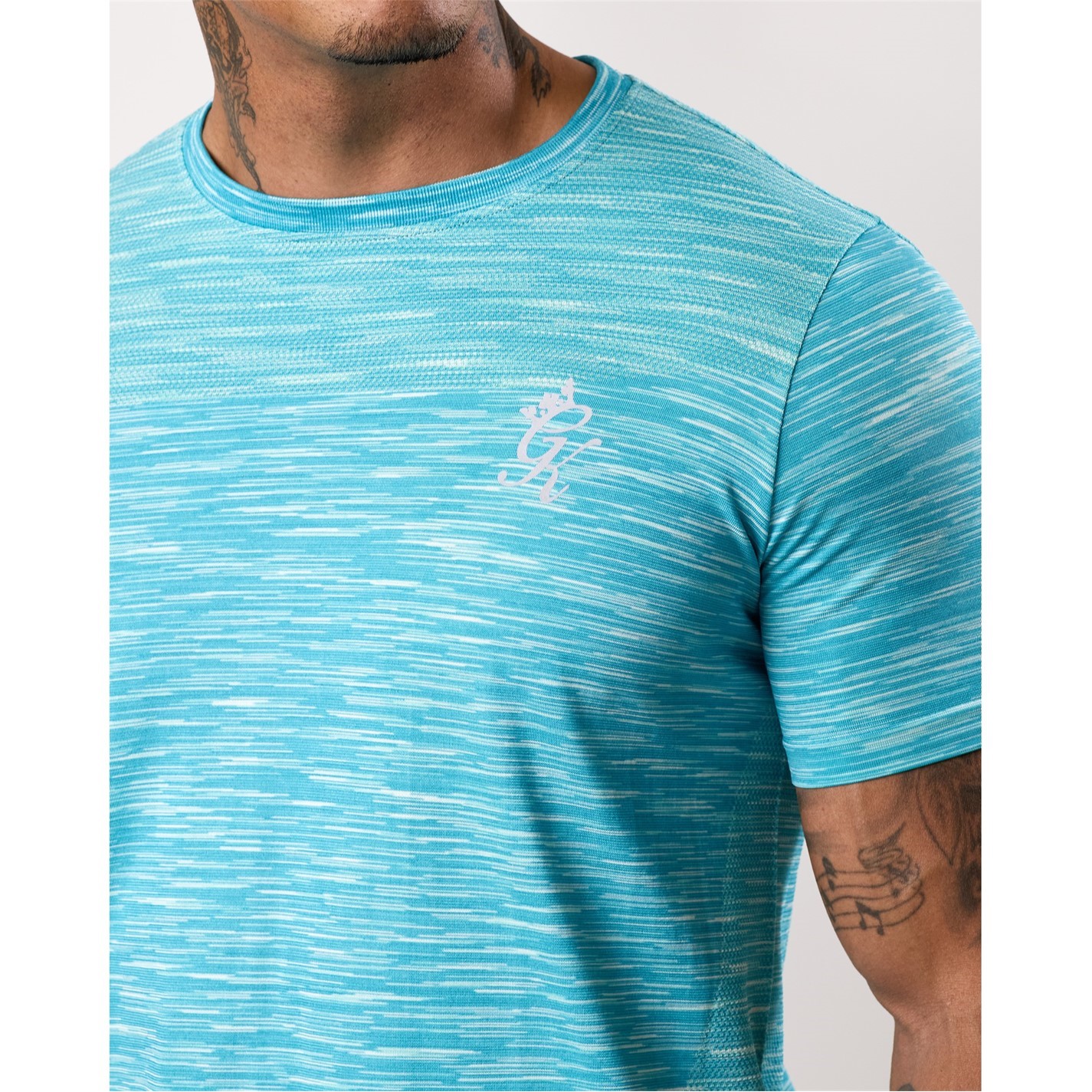 Gym King Ocean Blue 4053913 Mens Energy Short-Sleeve Performance Gym Top - 4