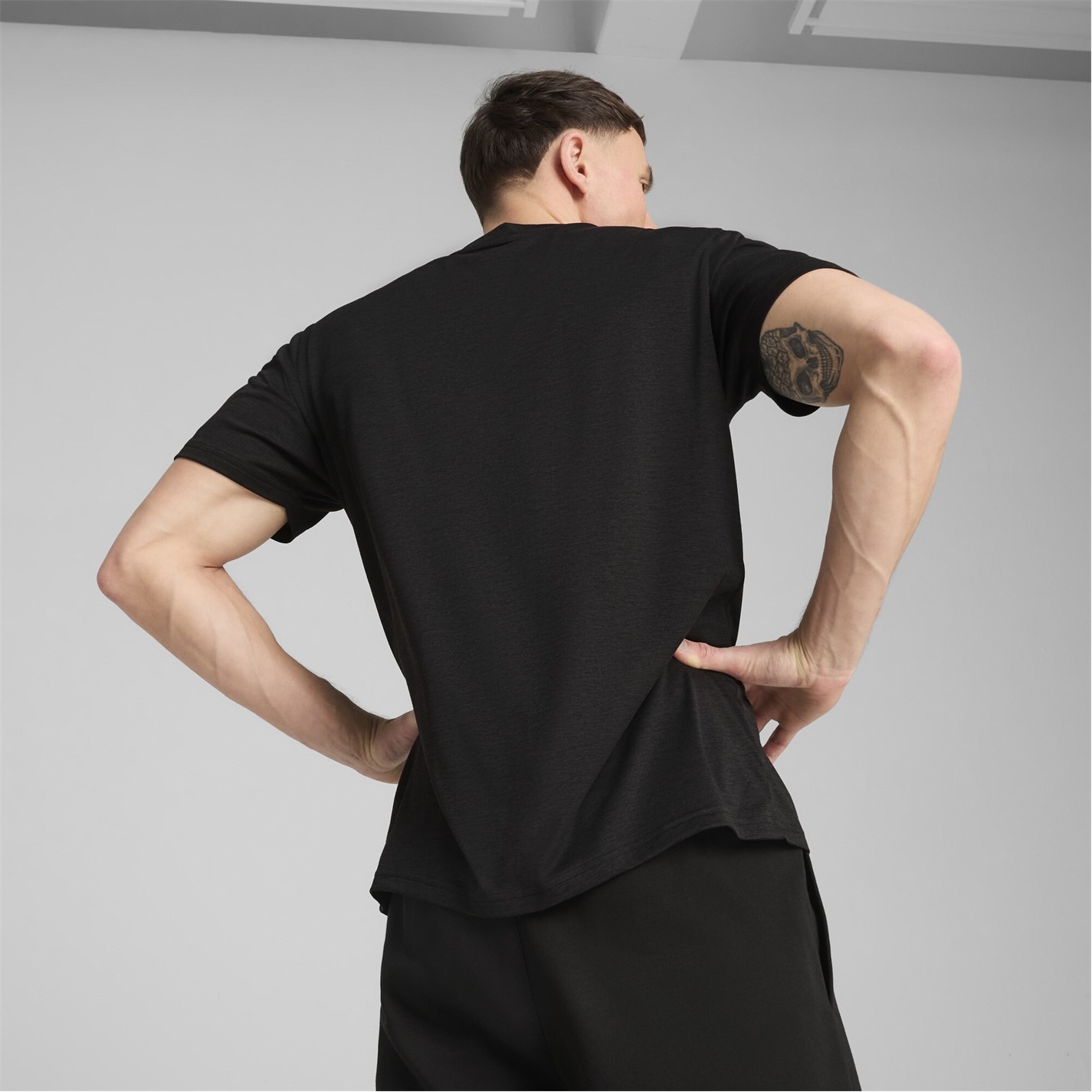 Puma Black 5511989 Men's TAD Short Sleeve Performance Gym Top - 4