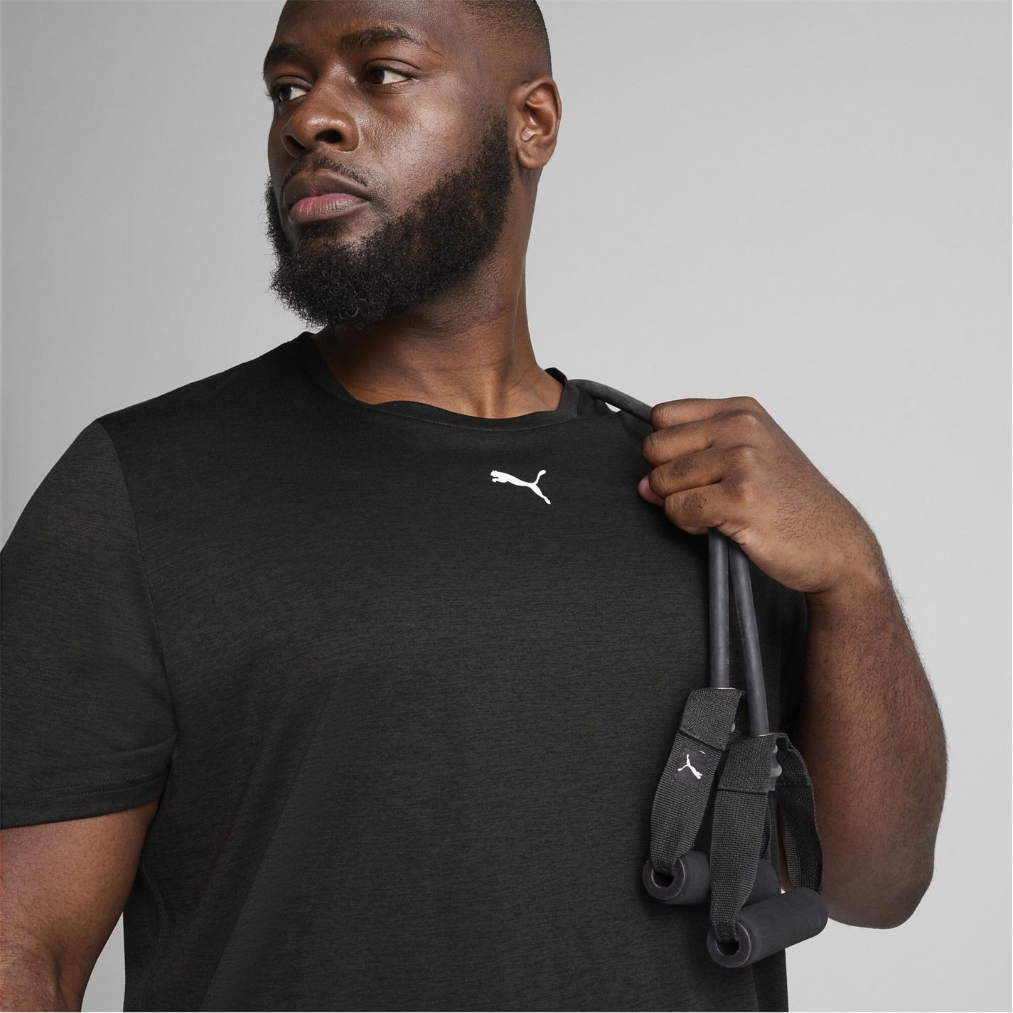 Puma Black 5511989 Men's TAD Short Sleeve Performance Gym Top - 6