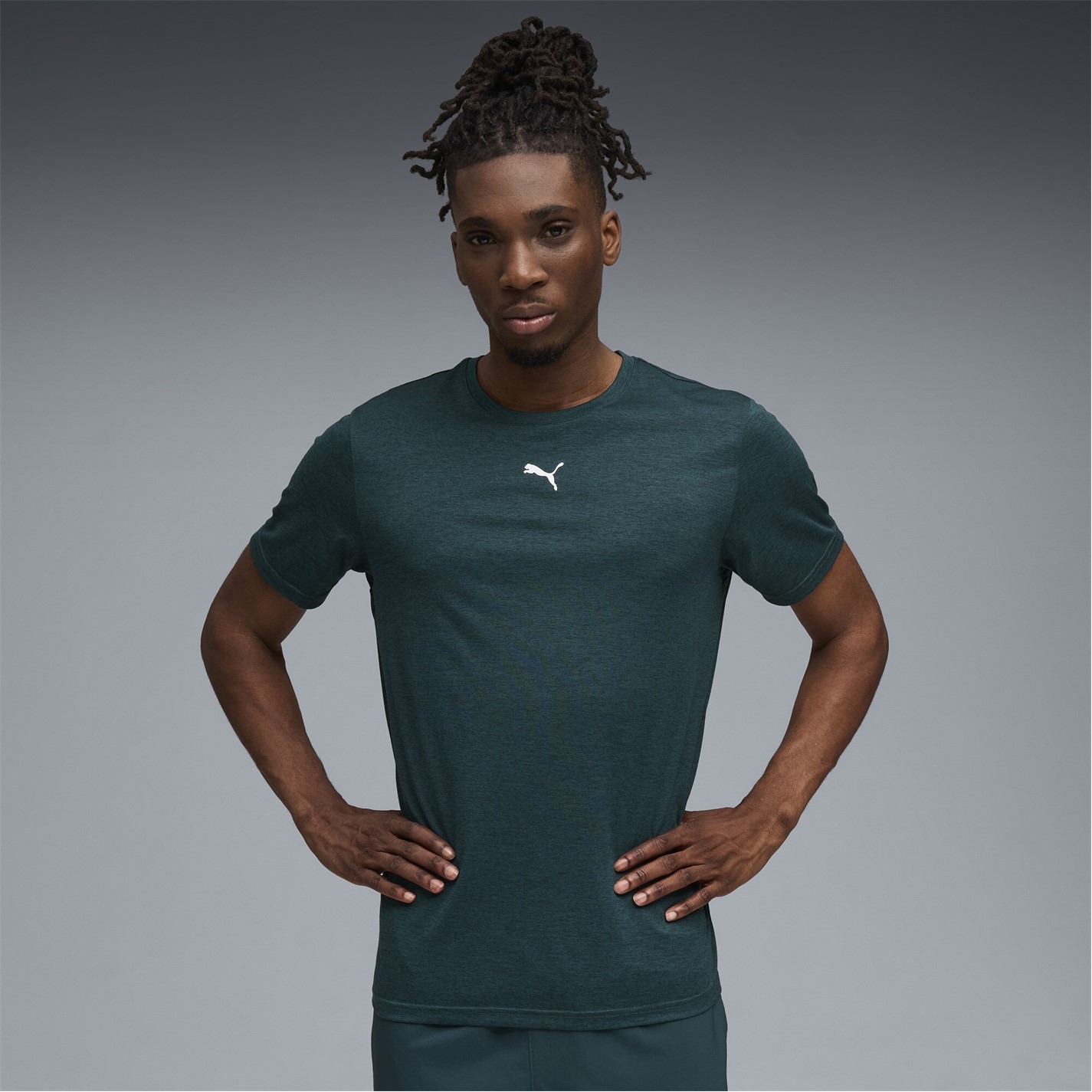 Puma Green Terrain 3790702 Men's TAD Short Sleeve Performance Gym Top - 3