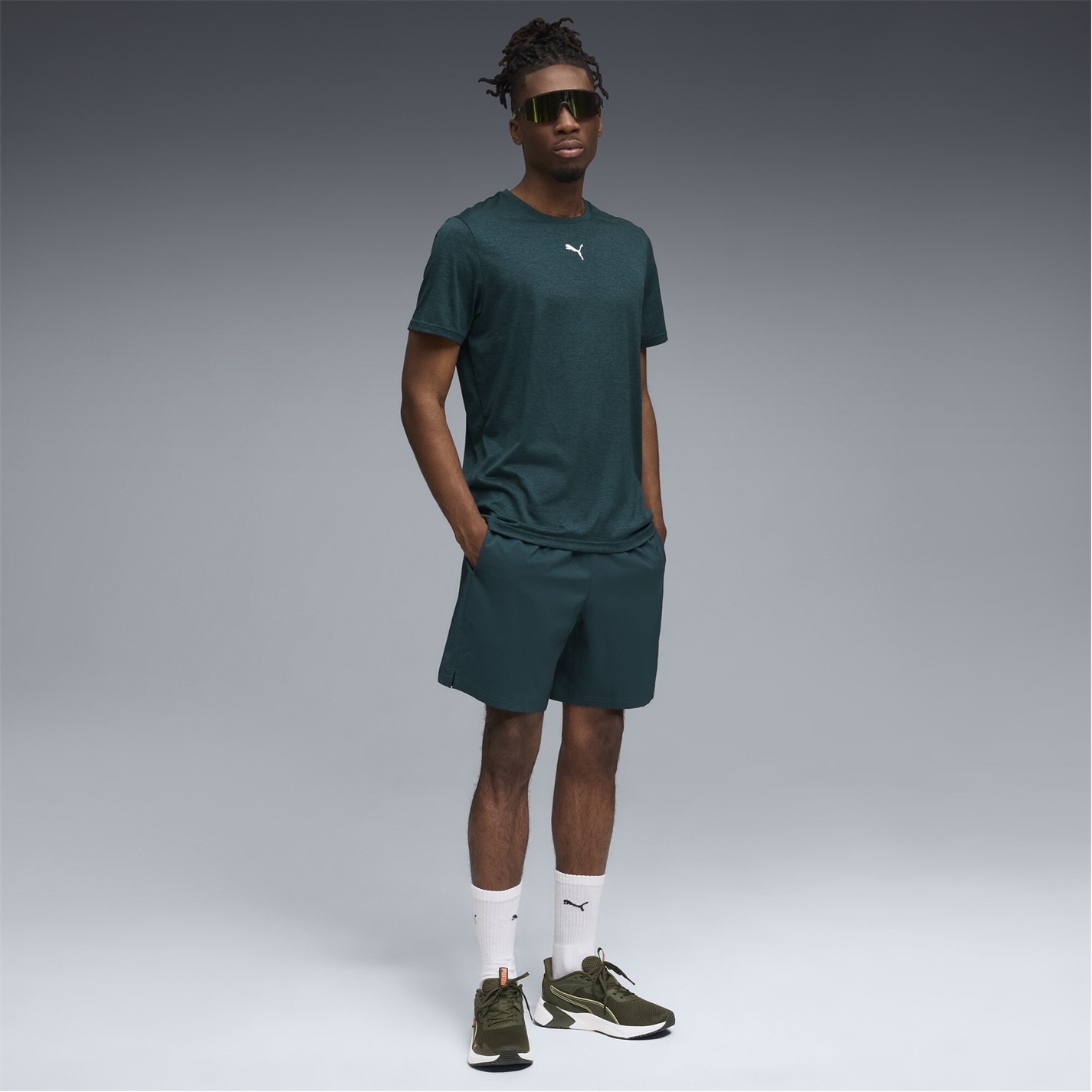 Puma Green Terrain 3790702 Men's TAD Short Sleeve Performance Gym Top - 5