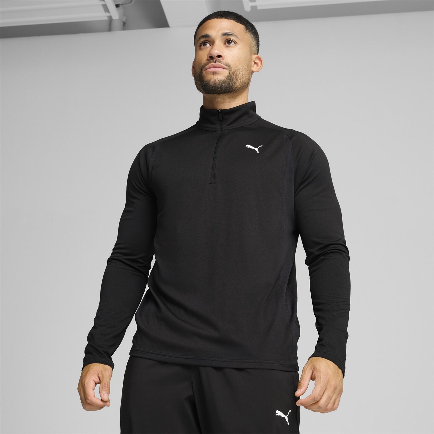 Puma Black 1385918 Men's TAD QZ Long Sleeve Performance Gym Top - 3