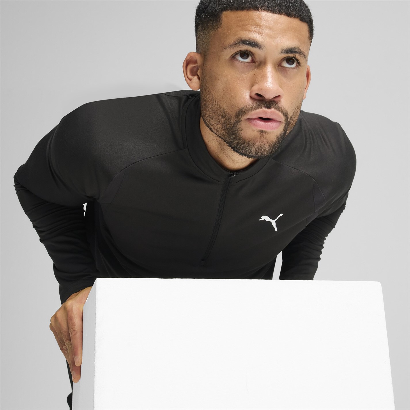 Puma Black 1385918 Men's TAD QZ Long Sleeve Performance Gym Top - 4