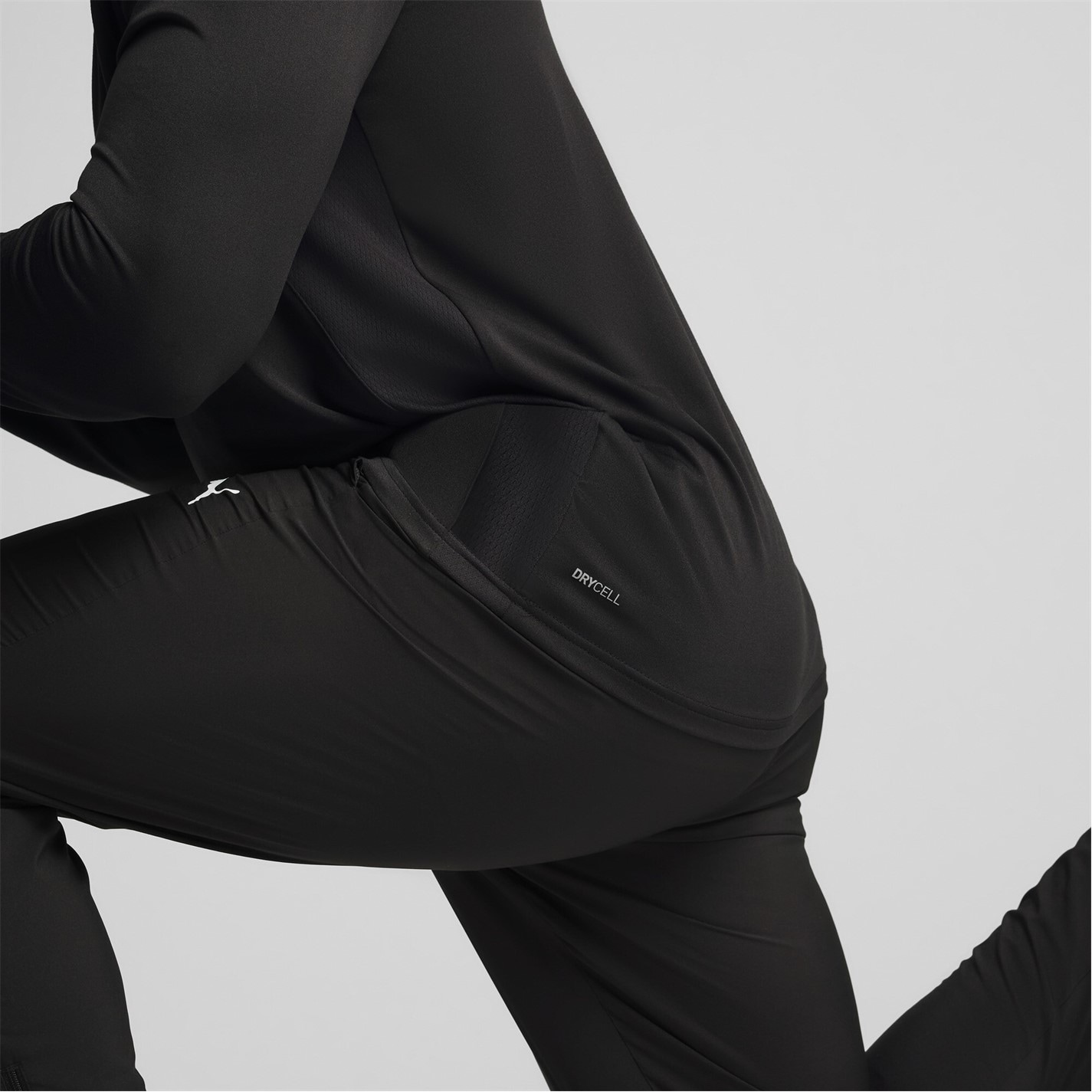 Puma Black 1385918 Men's TAD QZ Long Sleeve Performance Gym Top - 6