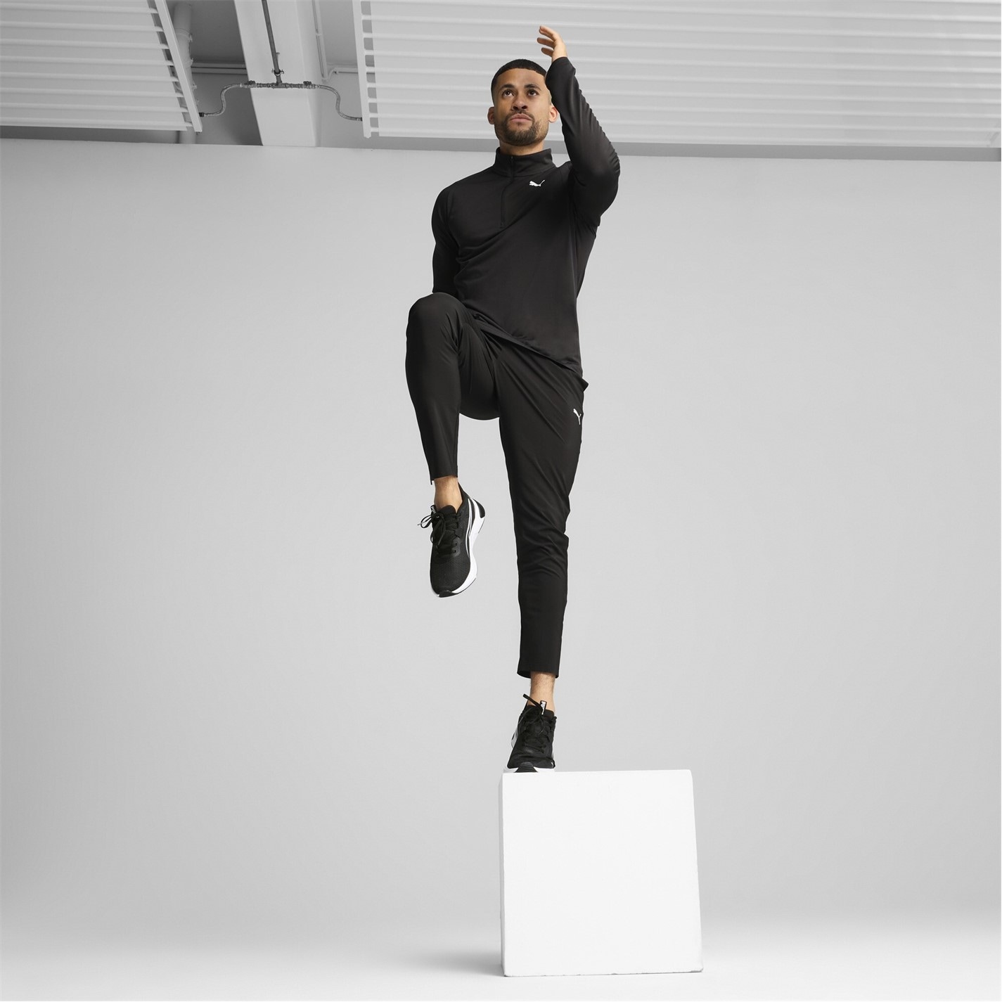 Puma Black 1385918 Men's TAD QZ Long Sleeve Performance Gym Top - 7