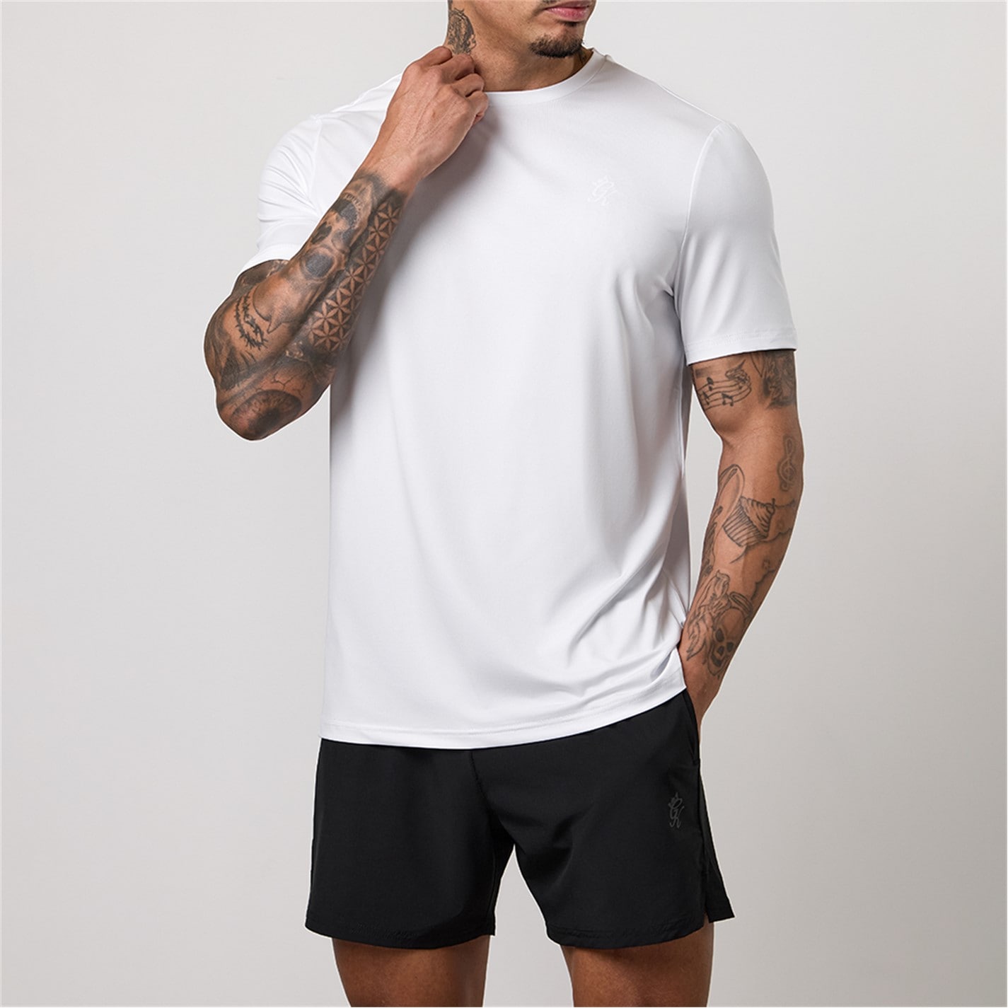 Gym King White 4691437 Gym King Victory Performance Poly Tee - White - 3