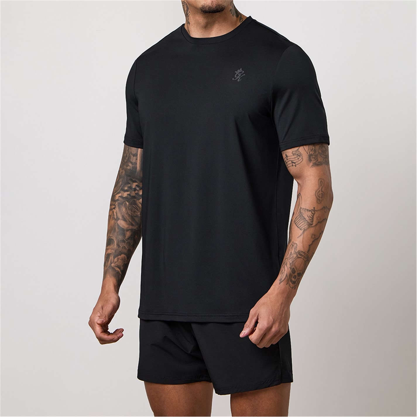 Gym King Black 6630578 Gym King Victory Performance Poly Tee - White - 3