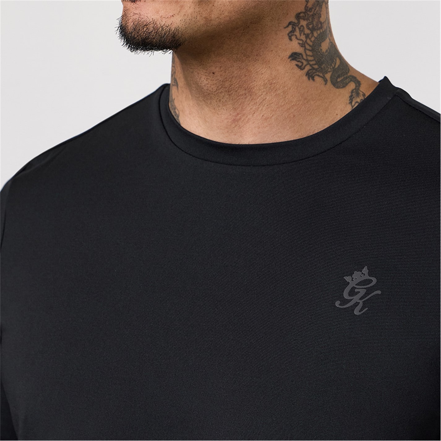 Gym King Black 6630578 Gym King Victory Performance Poly Tee - White - 5