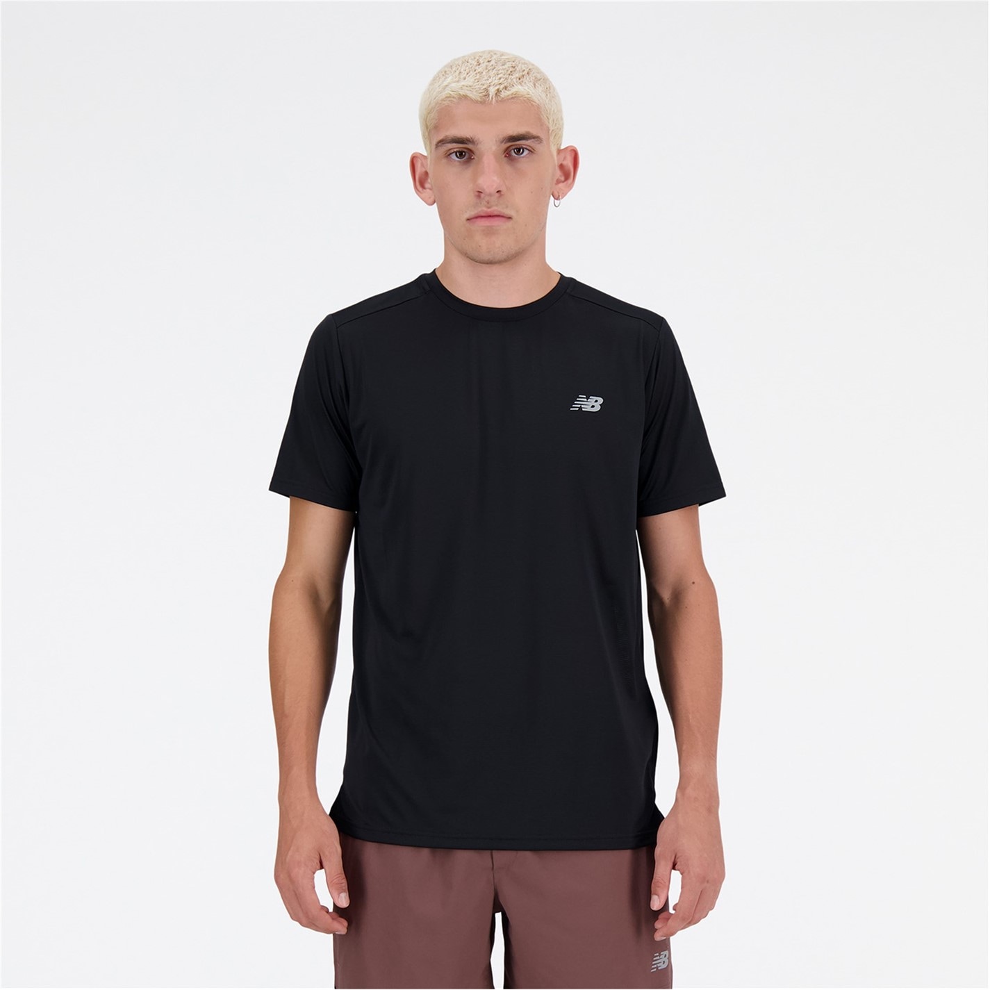 New Balance Black 7890724 Men's Short-Sleeve Performance Gym Top - 1