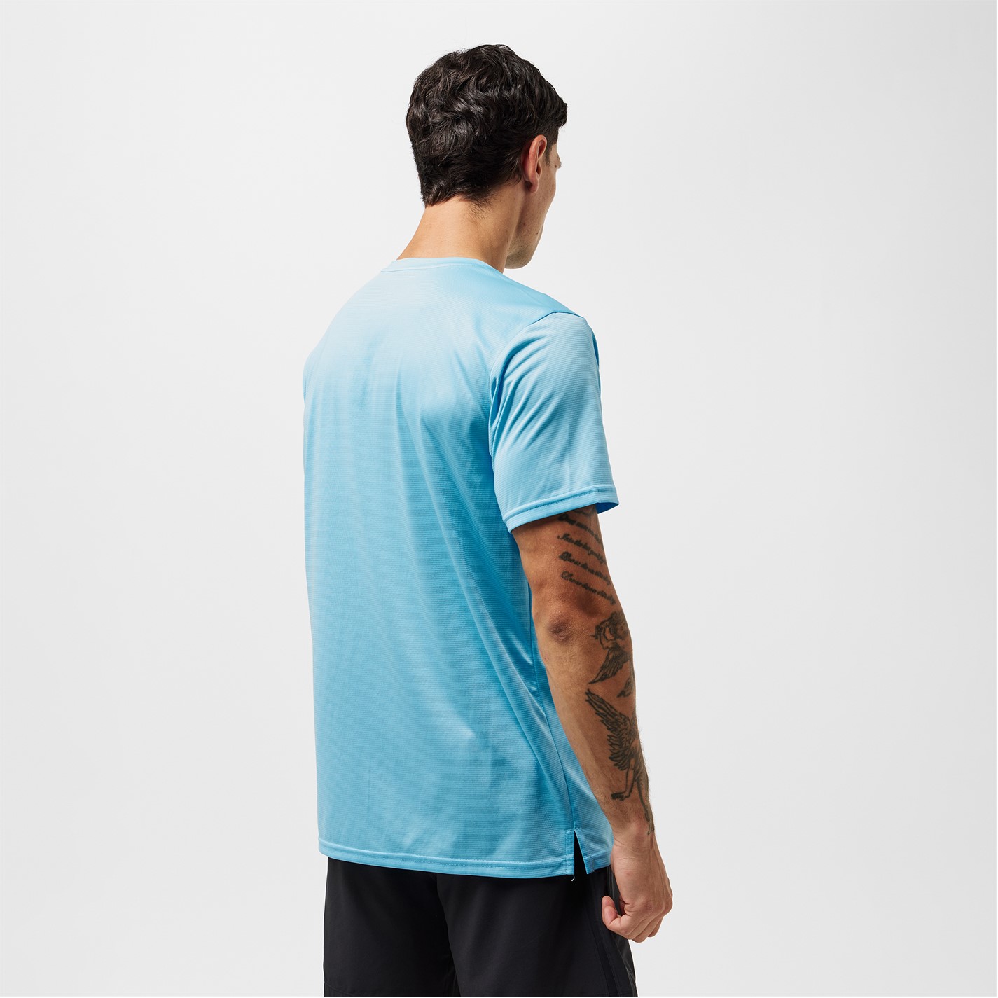 New Balance Sky Blue 8224044 Men's Short-Sleeve Performance Gym Top - 4