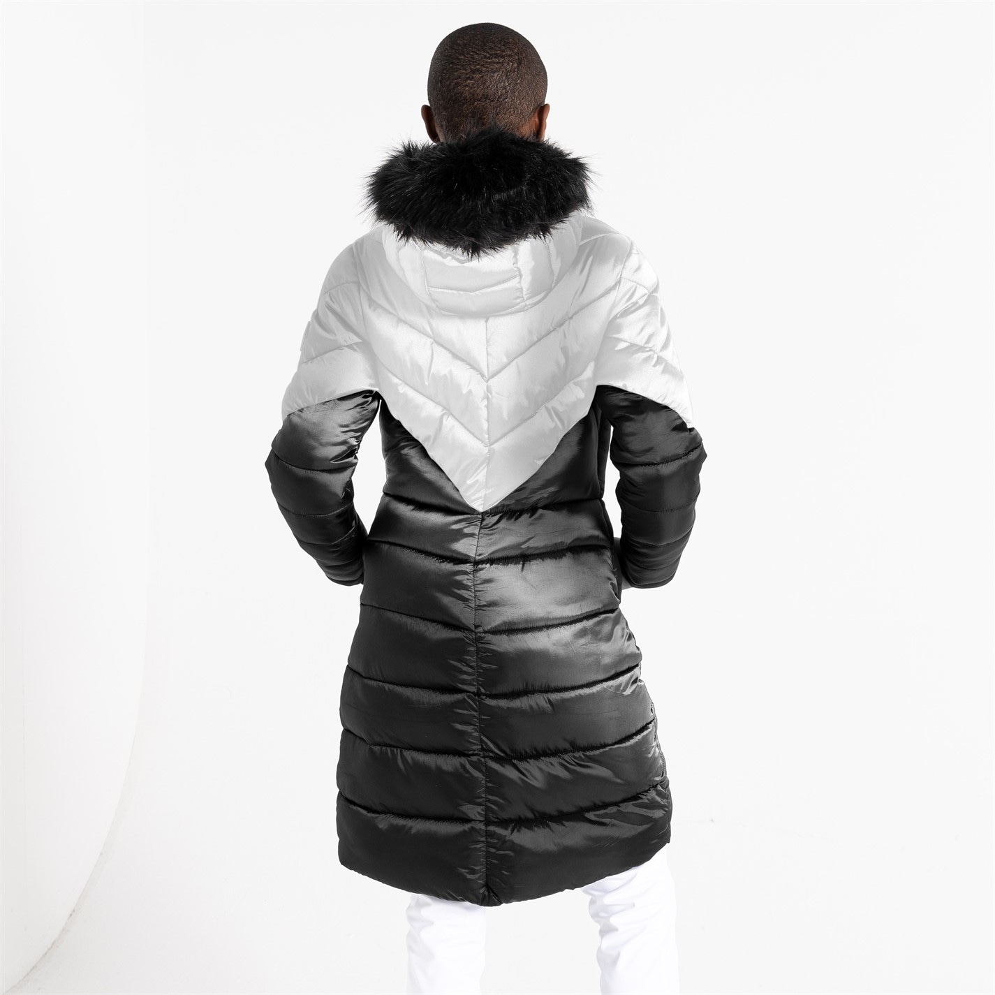Dámska bunda Dare 2b Blk 4187599 Women's Longline Insulated Padded Quilted Jacket - 3