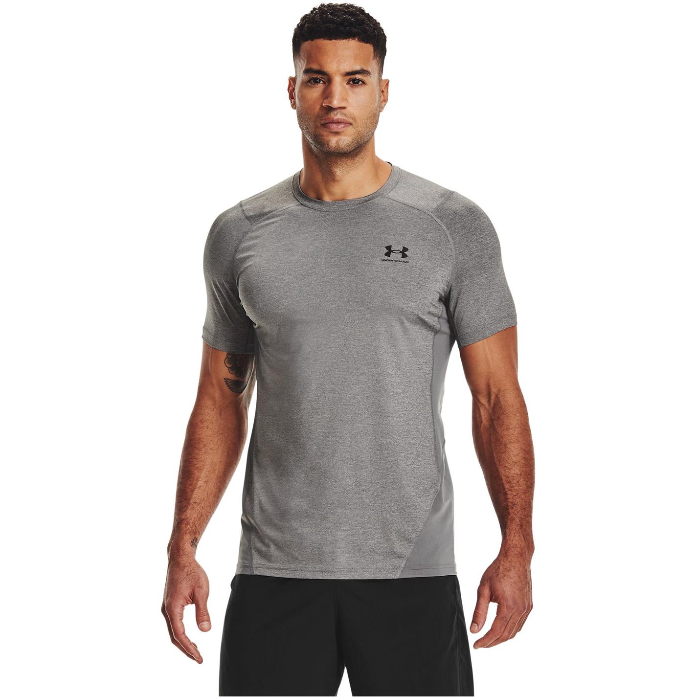Tričko Under Armour Carbon Heather 4959878 HeatGear® Fitted Short Sleeve Mens - 2