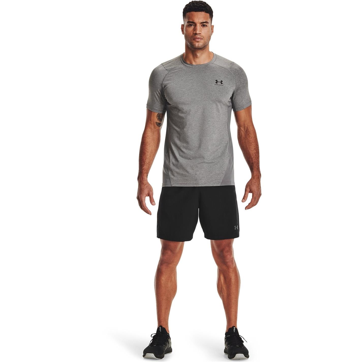 Tričko Under Armour Carbon Heather 4959878 HeatGear® Fitted Short Sleeve Mens - 5