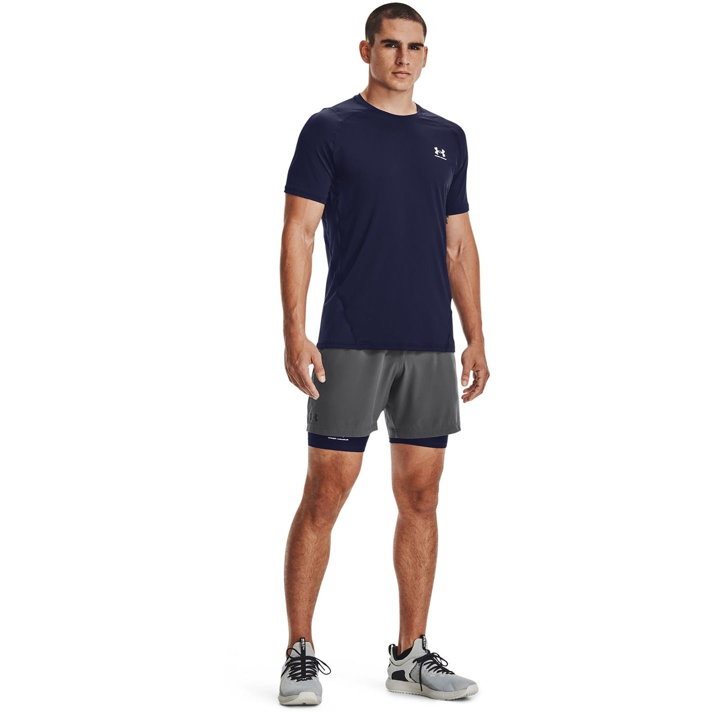 Tričko Under Armour Midnight Navy 4487523 HeatGear® Fitted Short Sleeve Mens - 4