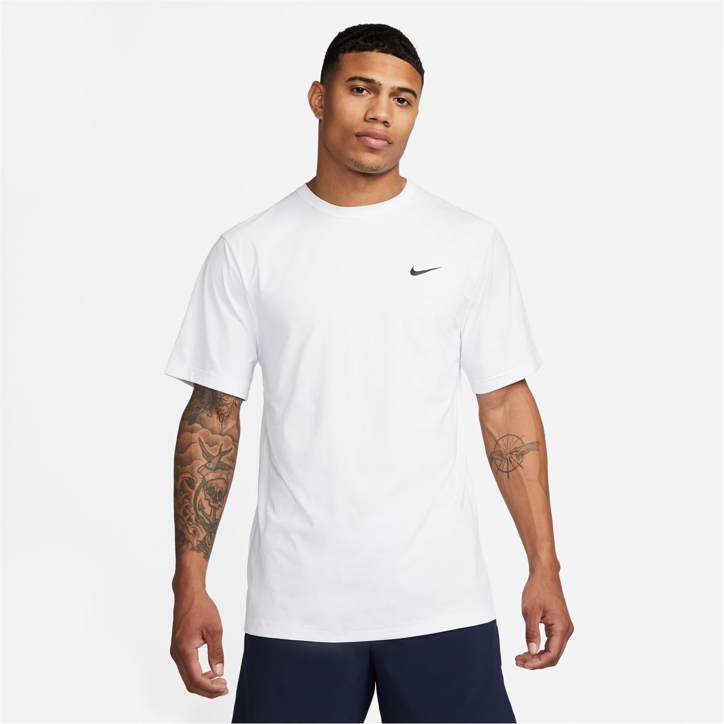 Tričko Nike White 2746455 Dri-FIT UV Hyverse Men's Short-Sleeve Fitness Top - 1