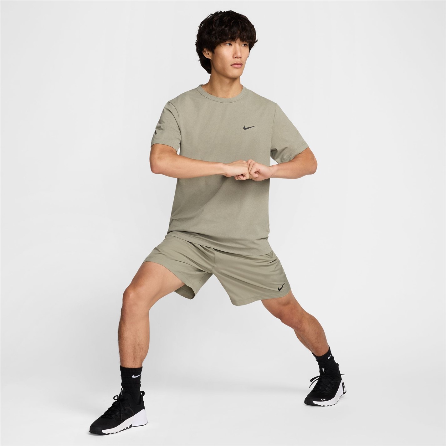 Nike Light Army 5657931 Dri-FIT UV Hyverse Men's Short-Sleeve Fitness Top - 4