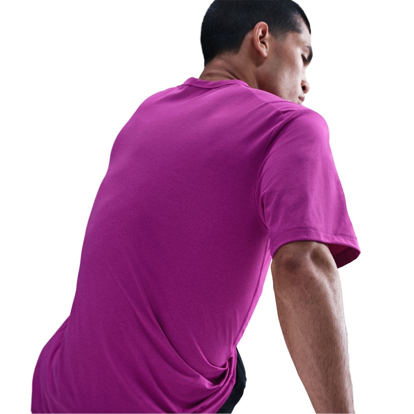 Nike Vivid Purple 6902937 Dri-FIT UV Hyverse Men's Short-Sleeve Fitness Top - 2