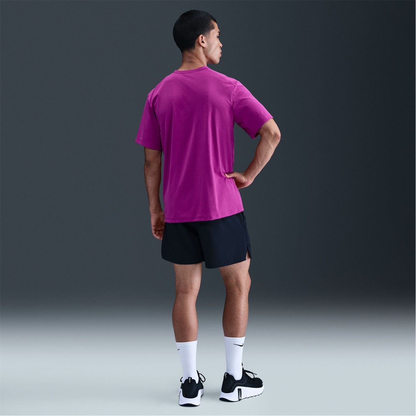 Nike Vivid Purple 6902937 Dri-FIT UV Hyverse Men's Short-Sleeve Fitness Top - 8