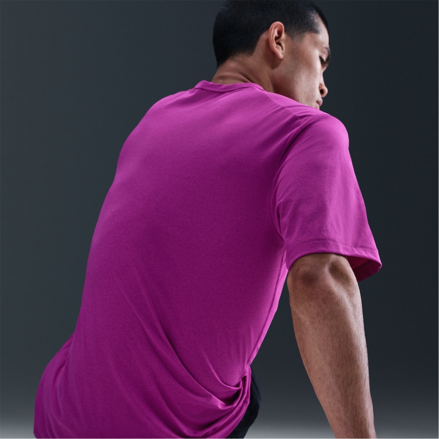 Nike Vivid Purple 6902937 Dri-FIT UV Hyverse Men's Short-Sleeve Fitness Top - 9