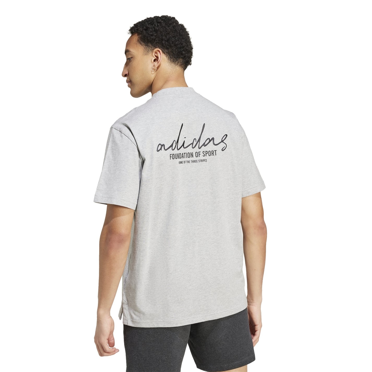 Tričko adidas Grey Heather 8789757 Brand Love T-Shirt - 3
