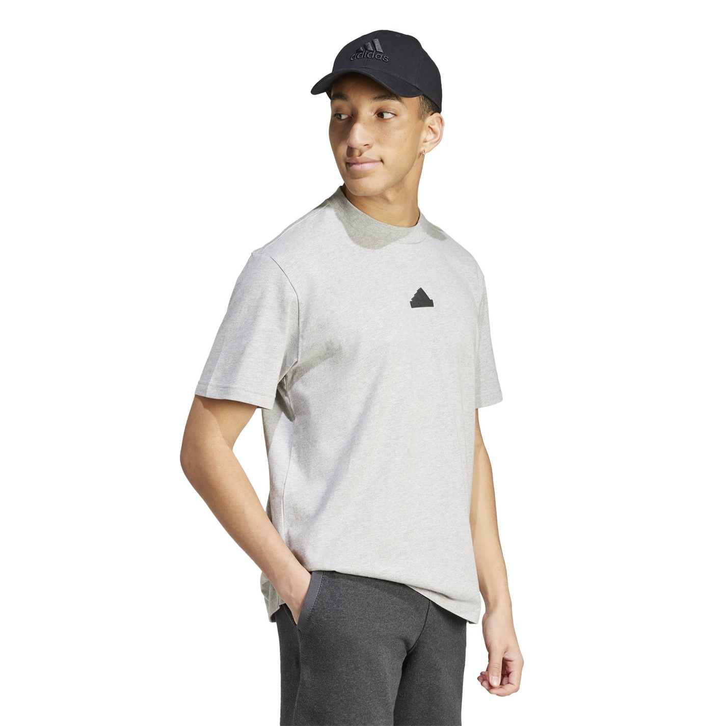 Tričko adidas Grey Heather 8789757 Brand Love T-Shirt - 4