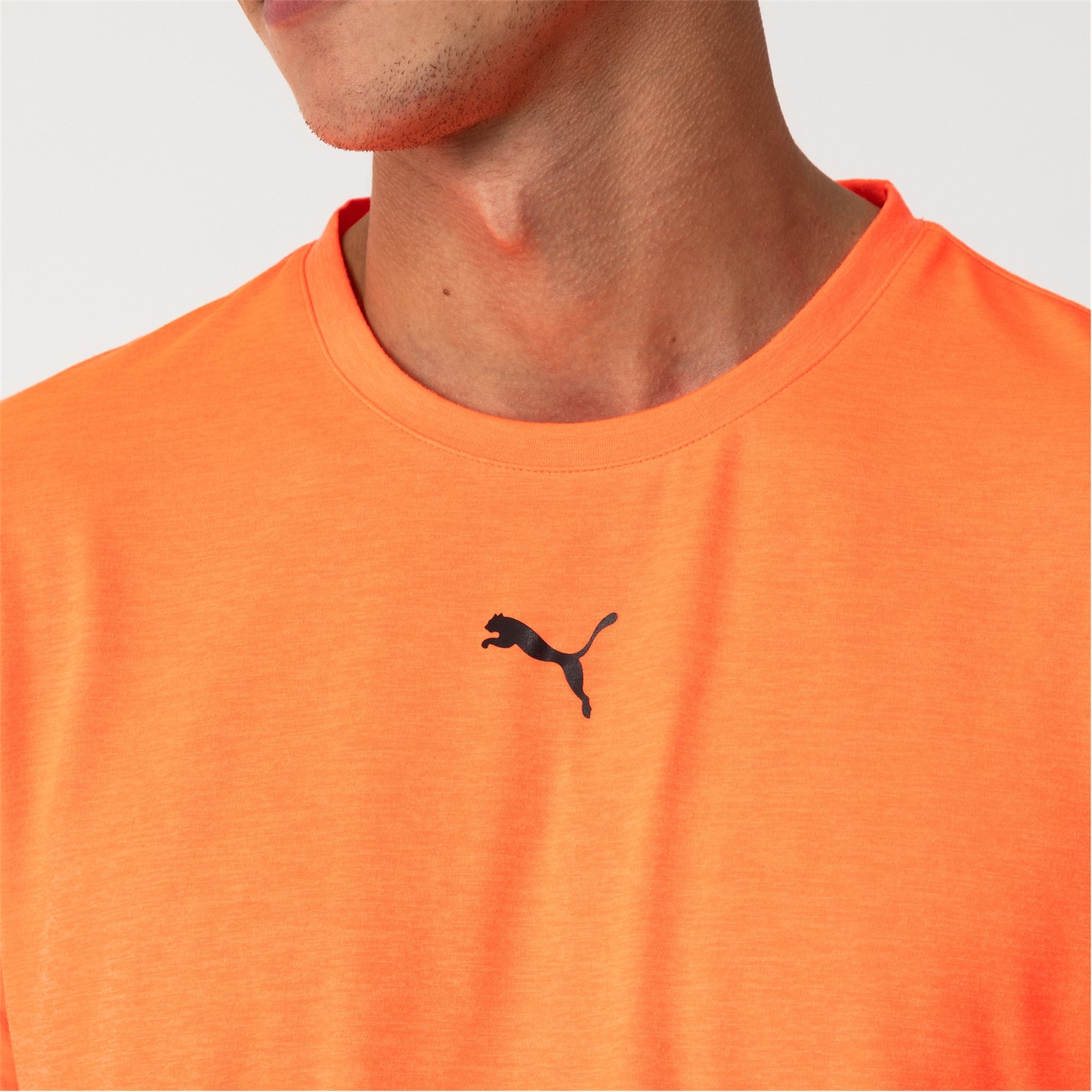 Puma Glowing Red 2274754 Train All Day Essentials Heather Tee Mens - 2