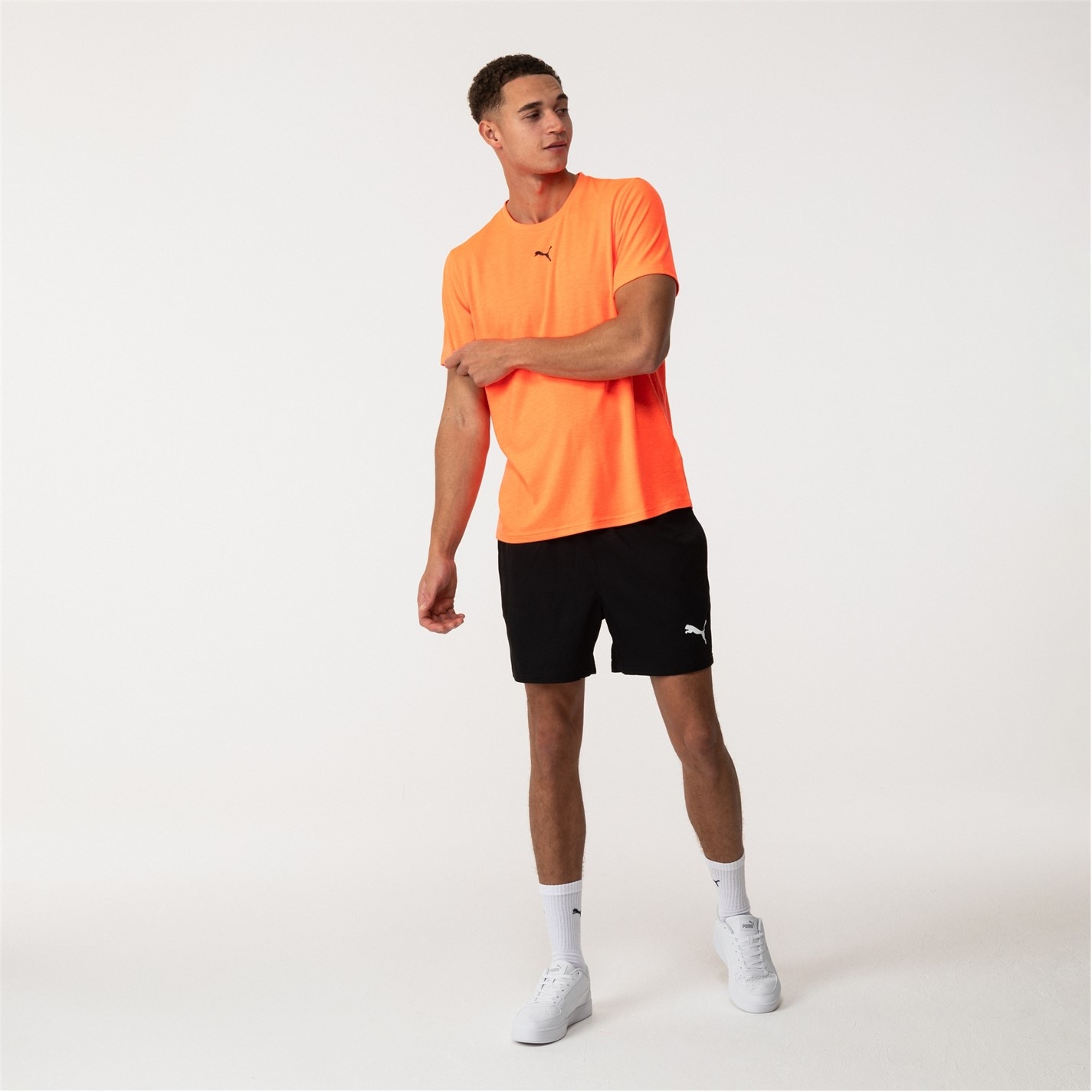 Puma Glowing Red 2274754 Train All Day Essentials Heather Tee Mens - 4