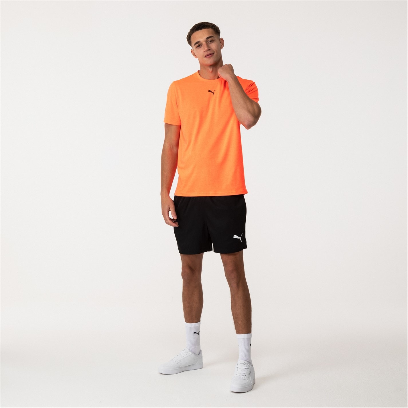 Puma Glowing Red 2274754 Train All Day Essentials Heather Tee Mens - 5