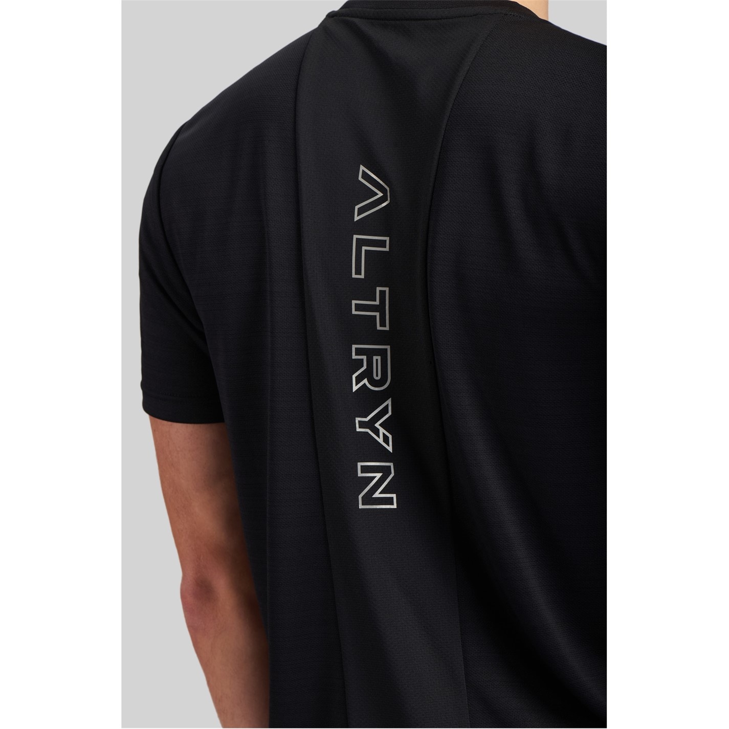 ALTRYN Black 8946605 Men's Ban Tech Short-Sleeve Performance Gym Top - 2