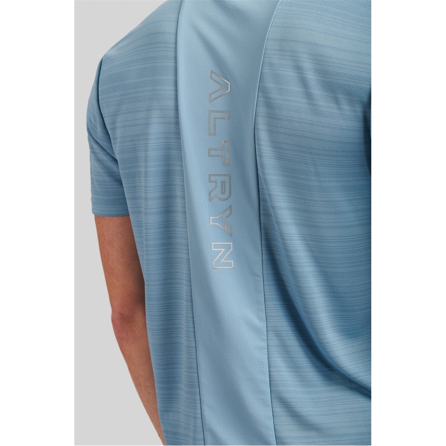 ALTRYN Allure Blue 1649641 Men's Ban Tech Short-Sleeve Performance Gym Top - 2