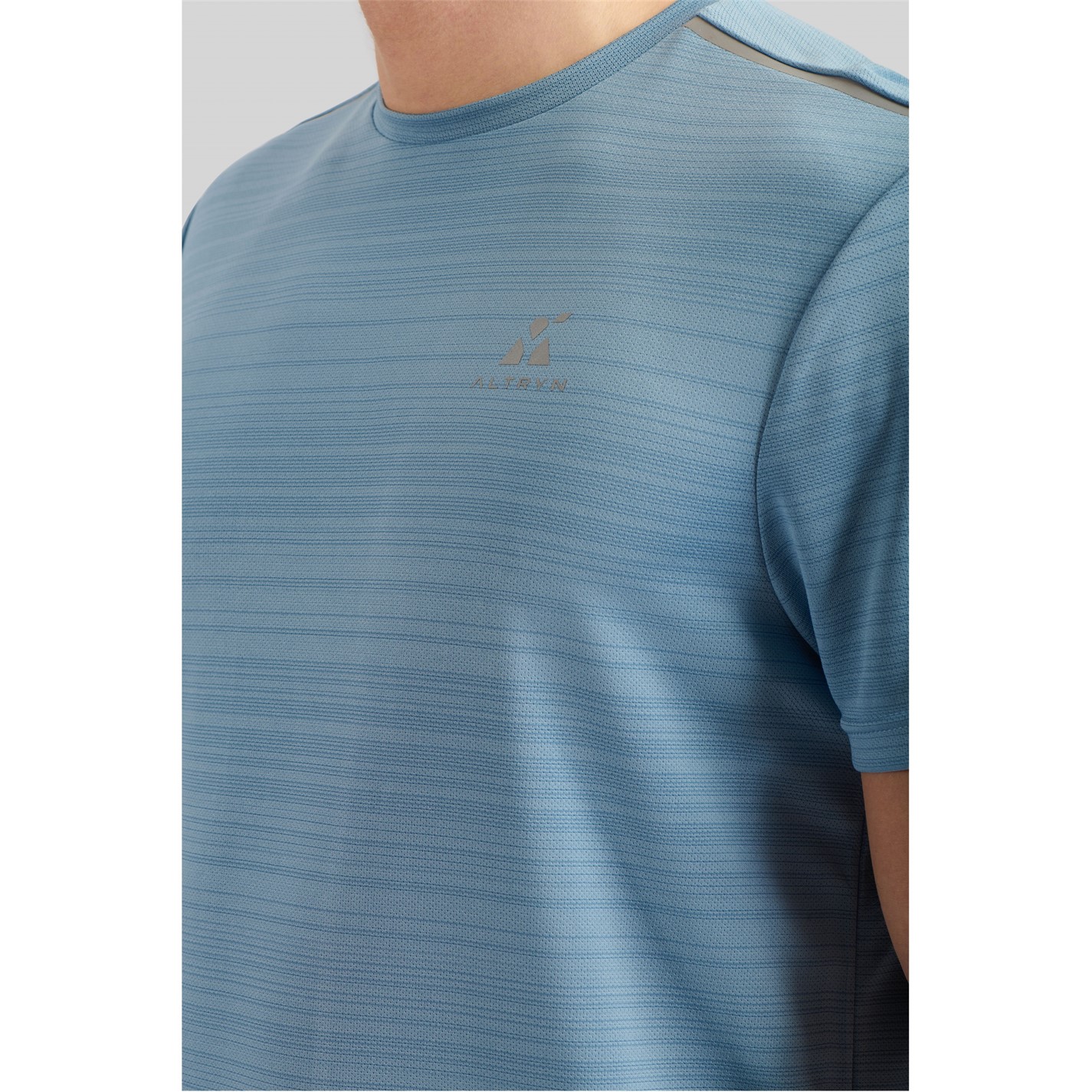 ALTRYN Allure Blue 1649641 Men's Ban Tech Short-Sleeve Performance Gym Top - 3