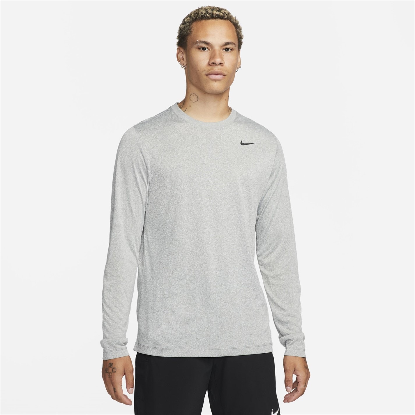 Tričko Nike Grey 8729205 Legend Long Sleeve T-shirt Mens - 1