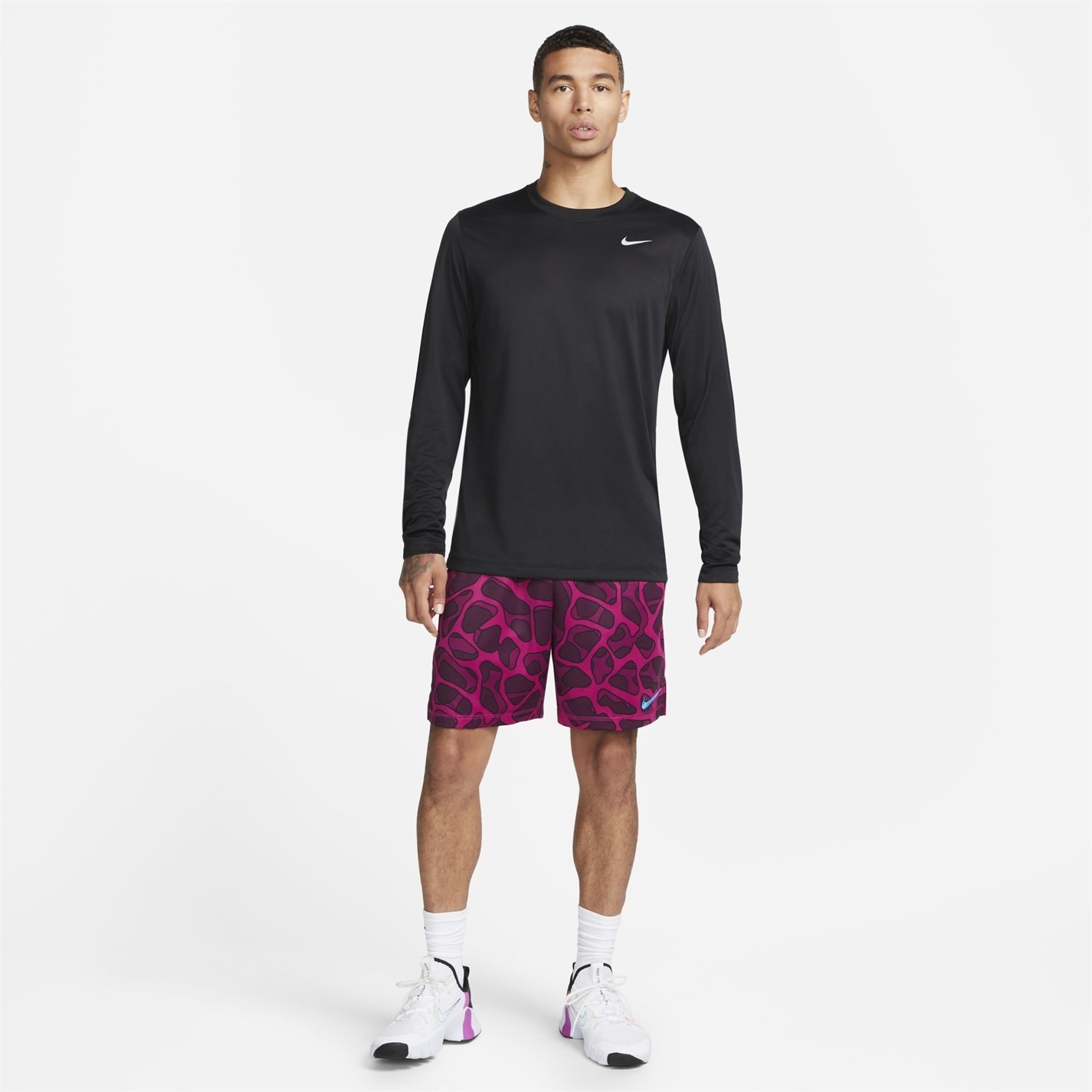 Tričko Nike Black 8292457 Legend Long Sleeve T-shirt Mens - 4