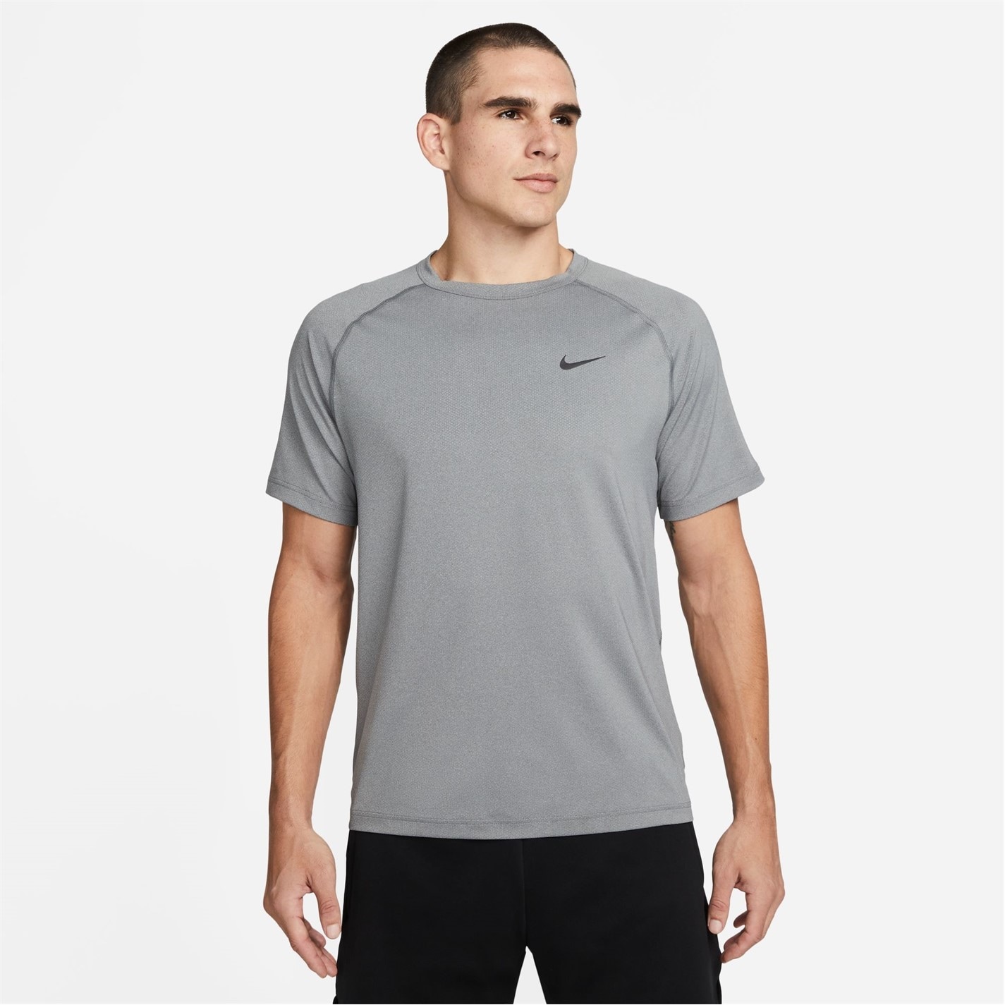 Tričko Nike Grey 6653336 Dri-FIT Ready Men's Short-Sleeve Fitness Top - 1