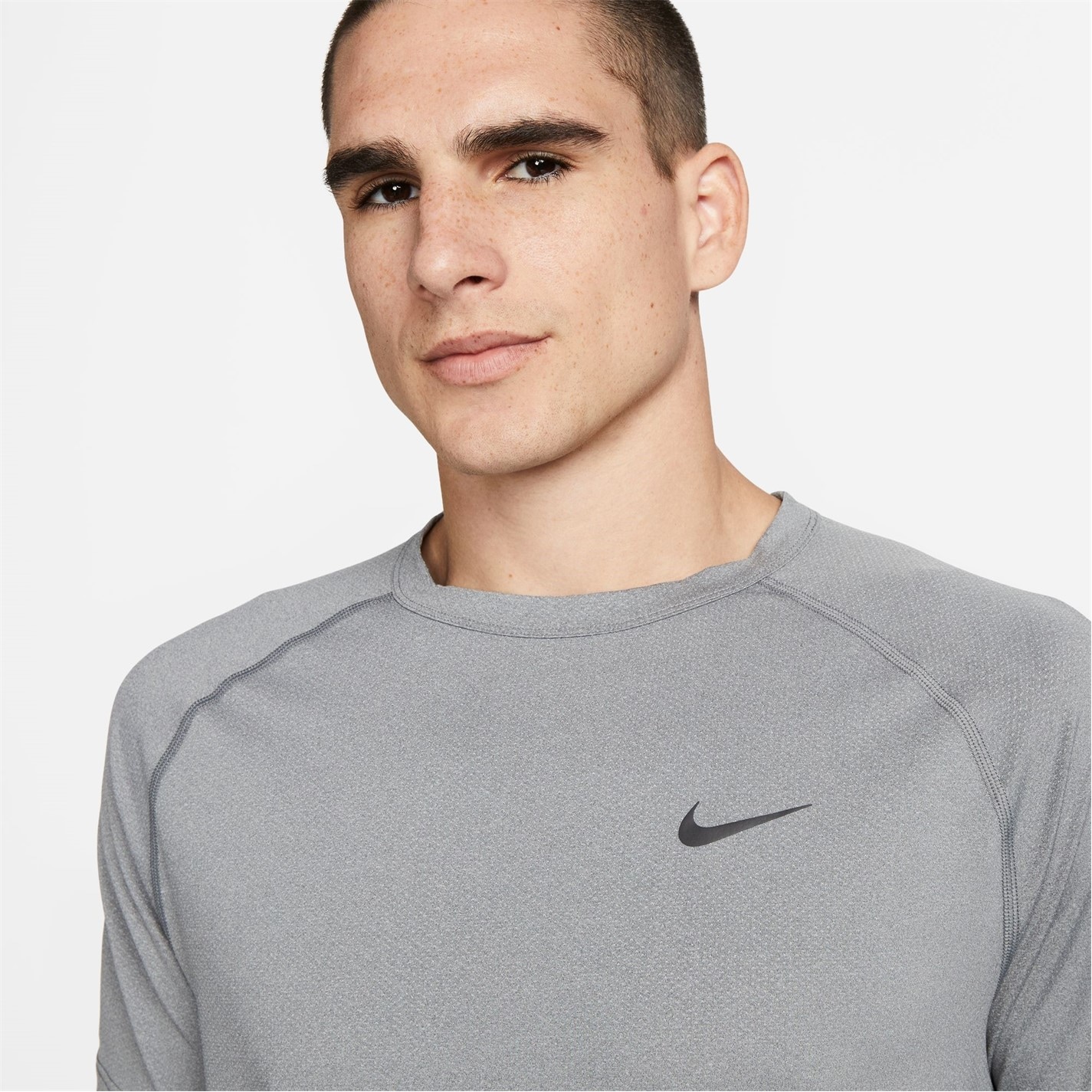Tričko Nike Grey 6653336 Dri-FIT Ready Men's Short-Sleeve Fitness Top - 3