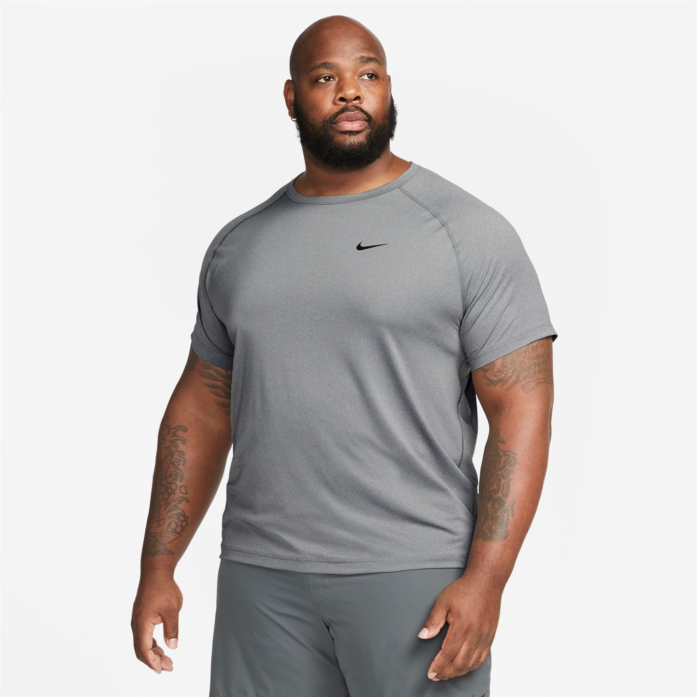 Tričko Nike Grey 6653336 Dri-FIT Ready Men's Short-Sleeve Fitness Top - 6