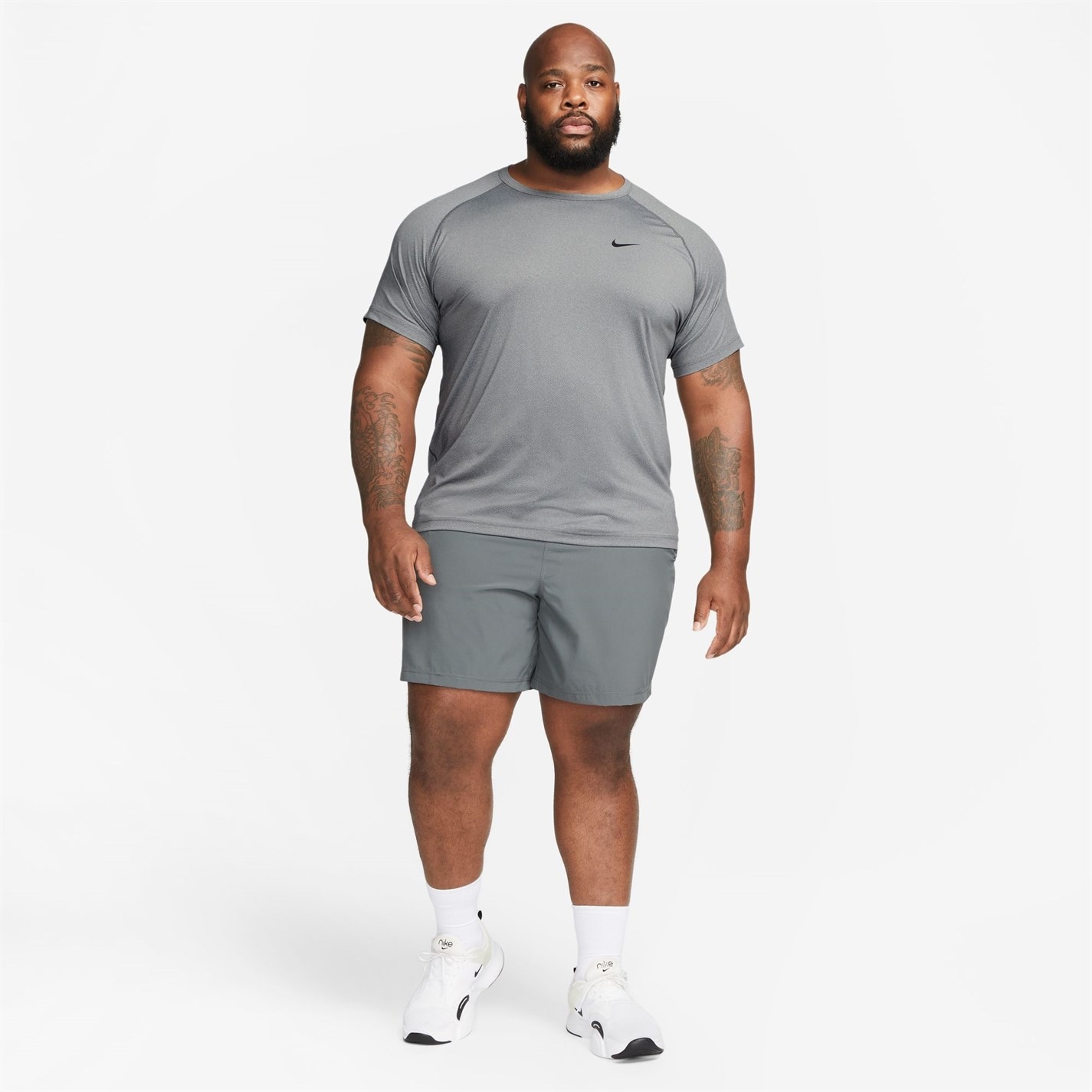 Tričko Nike Grey 6653336 Dri-FIT Ready Men's Short-Sleeve Fitness Top - 10