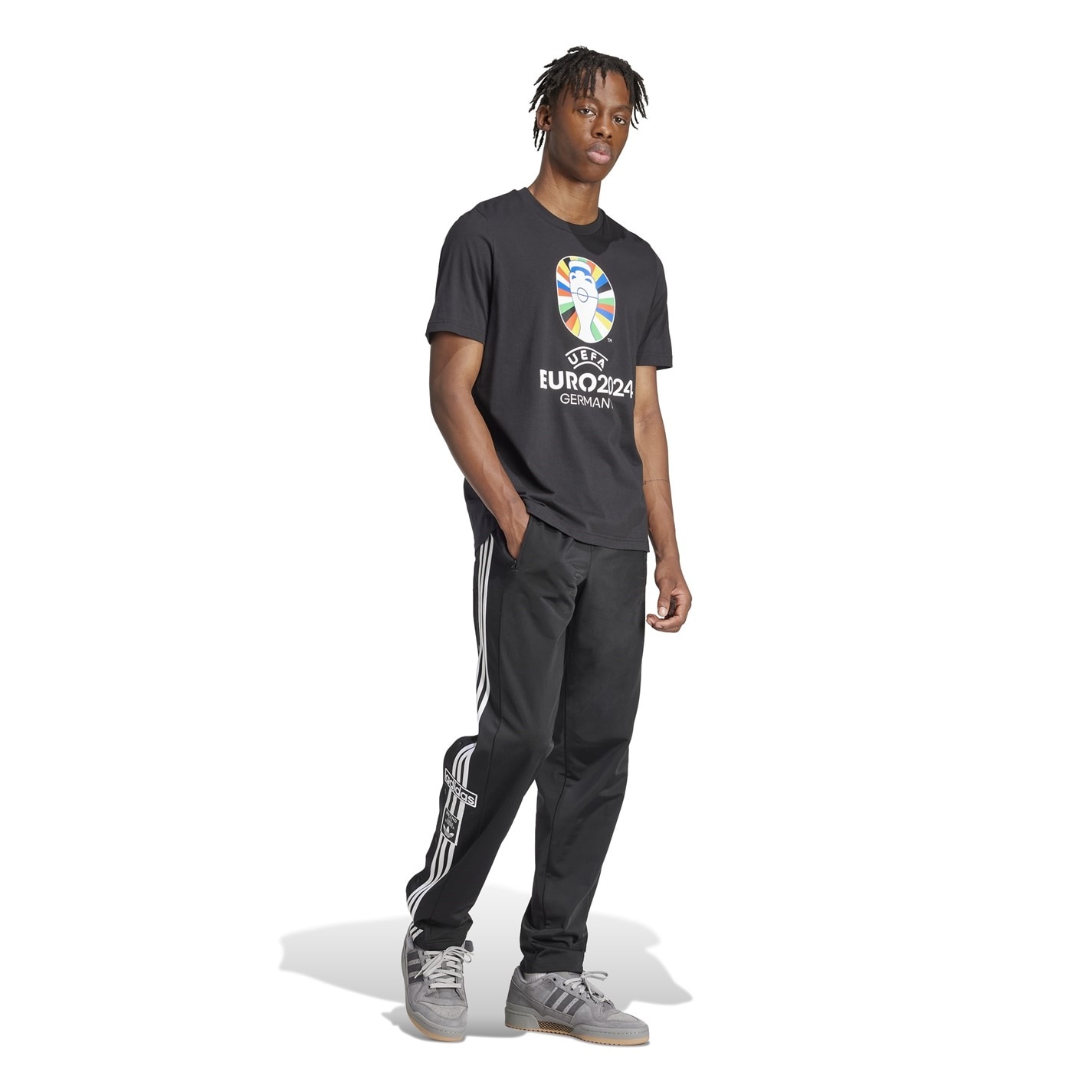 Tričko adidas Black 2887860 Euro 24 Official Emblem T-Shirt Mens - 4