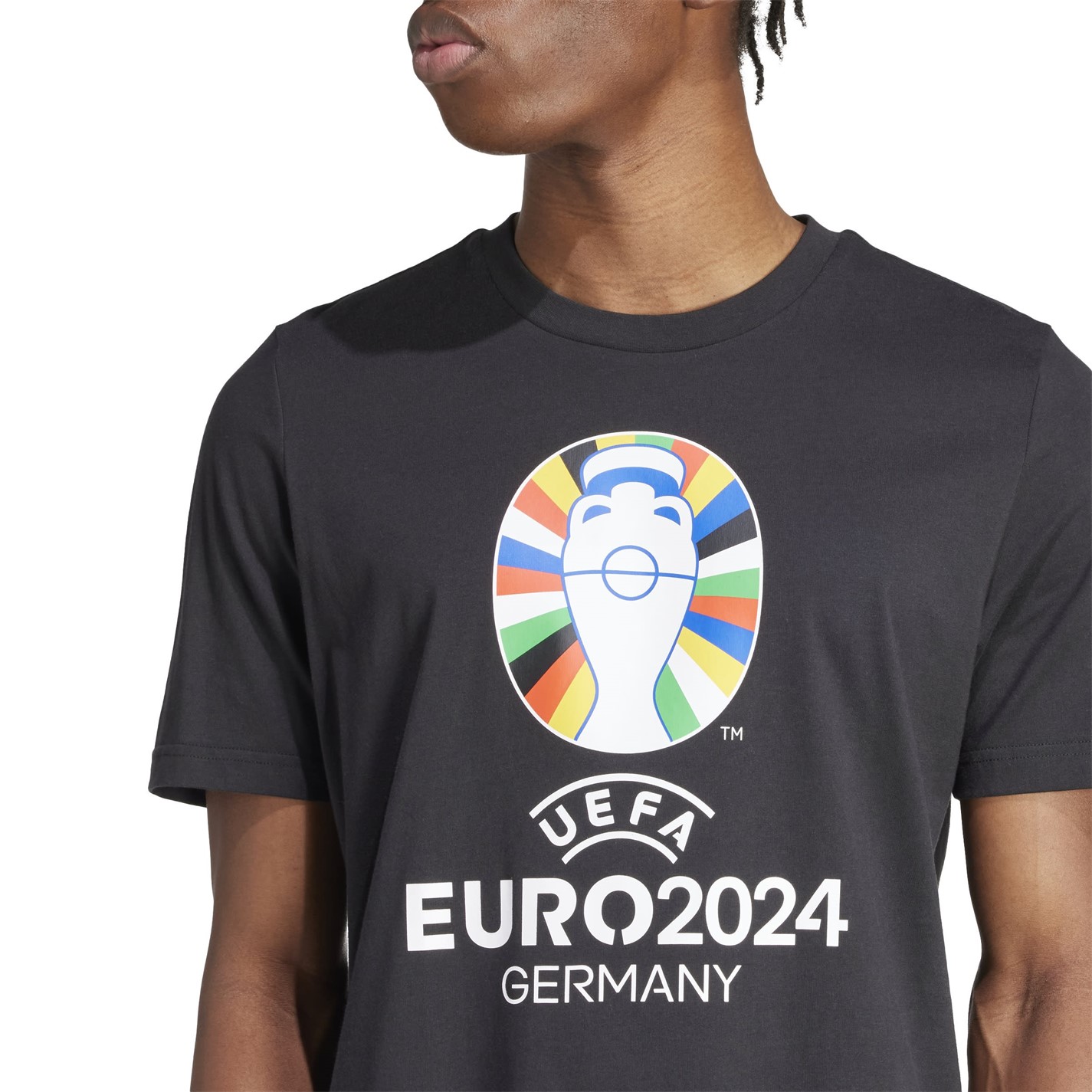 Tričko adidas Black 2887860 Euro 24 Official Emblem T-Shirt Mens - 5