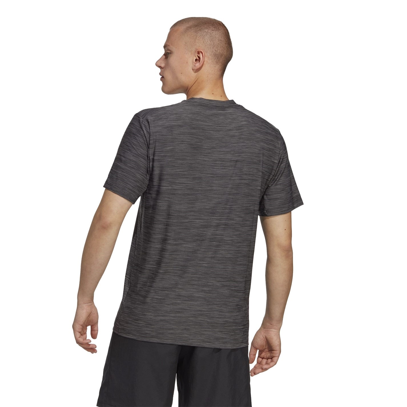 Tričko adidas DkGreyMarl 7825334 Train Essentials Stretch Training T-Shirt Mens - 3