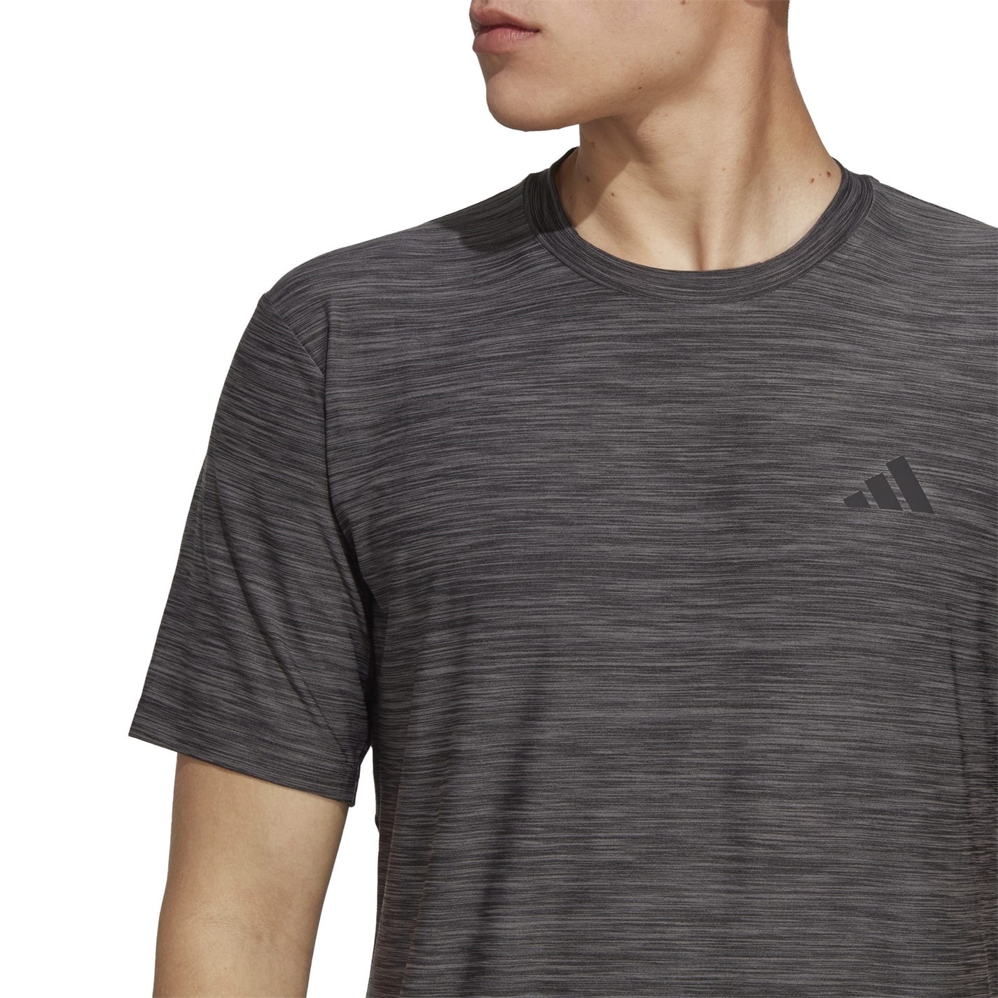 Tričko adidas DkGreyMarl 7825334 Train Essentials Stretch Training T-Shirt Mens - 6