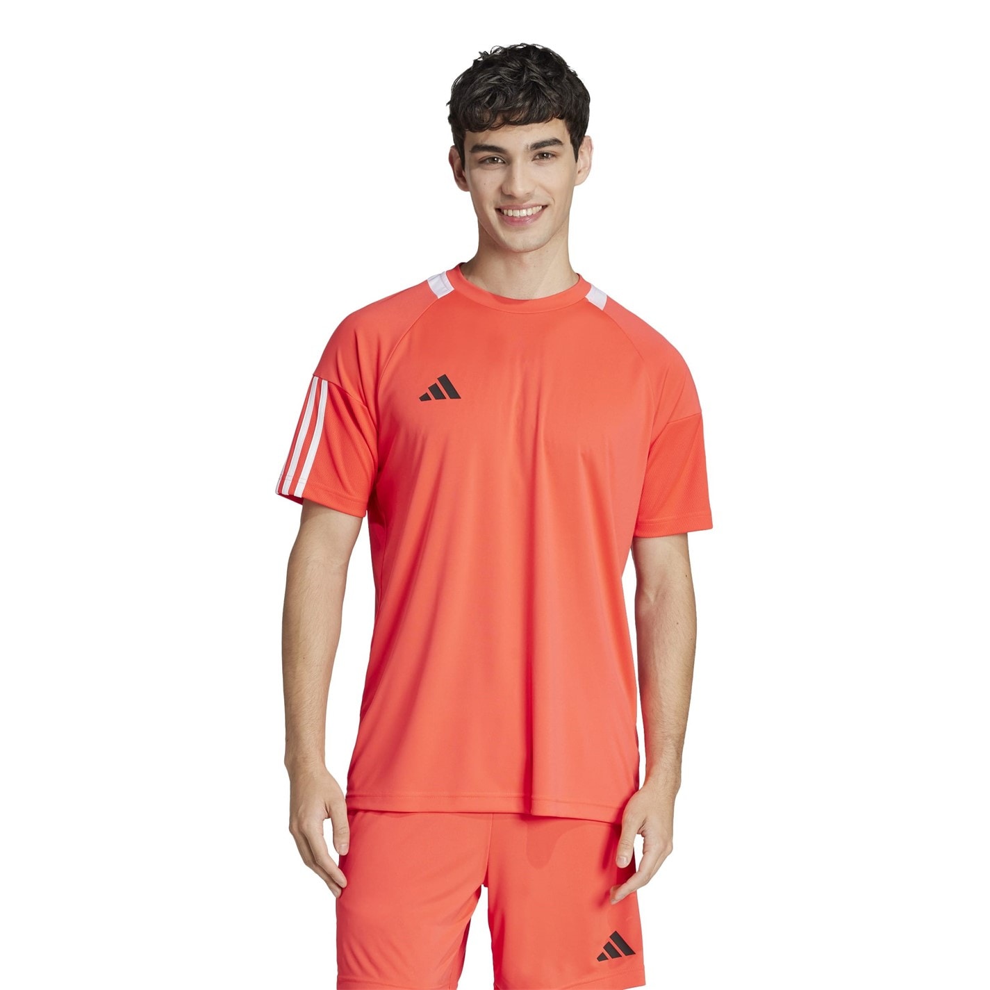 Tričko adidas Lucid Red 7731520 Classic 3 Stripe Sereno T-Shirt Mens - 2
