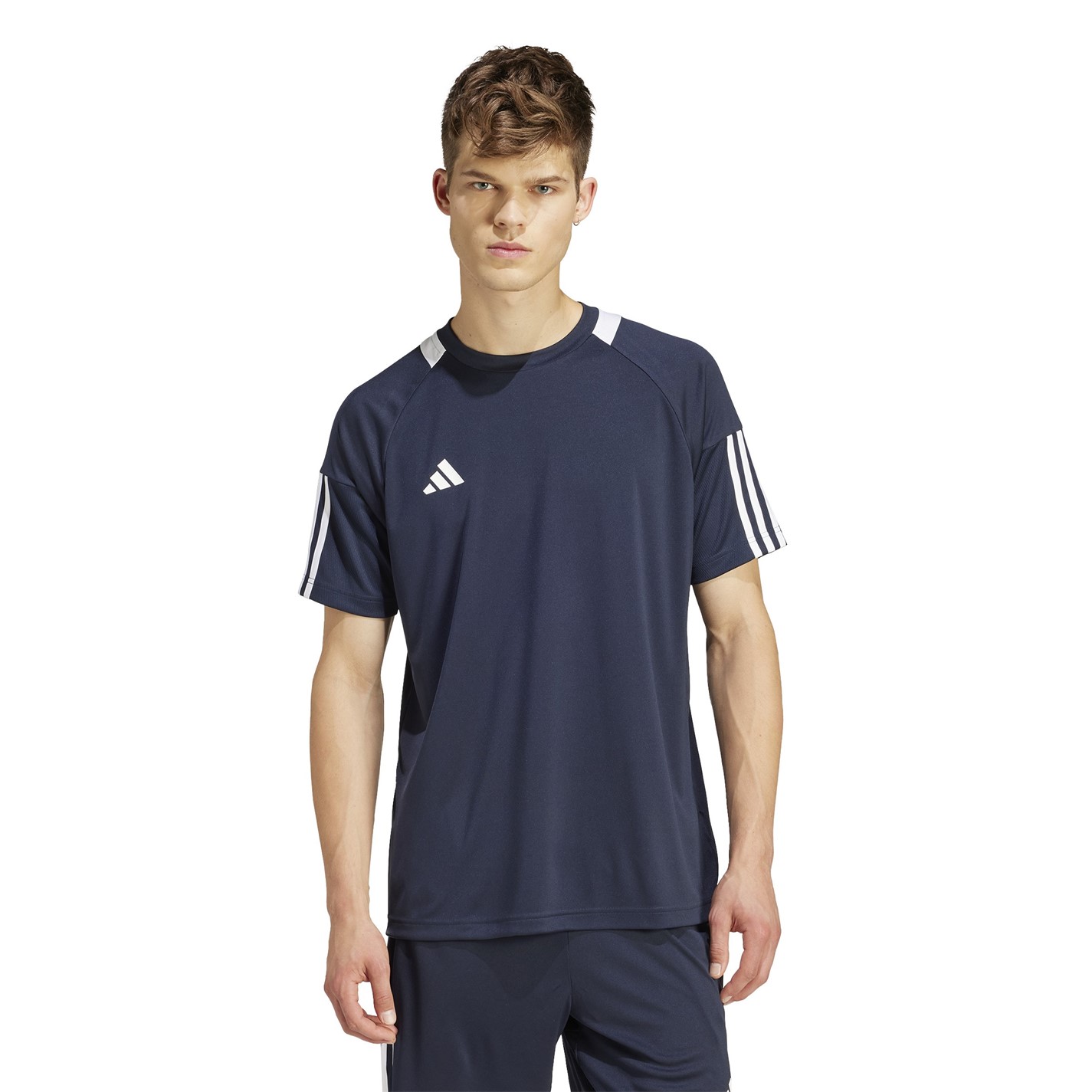 Tričko adidas Navy 5777602 Classic 3 Stripe Sereno T-Shirt Mens - 2